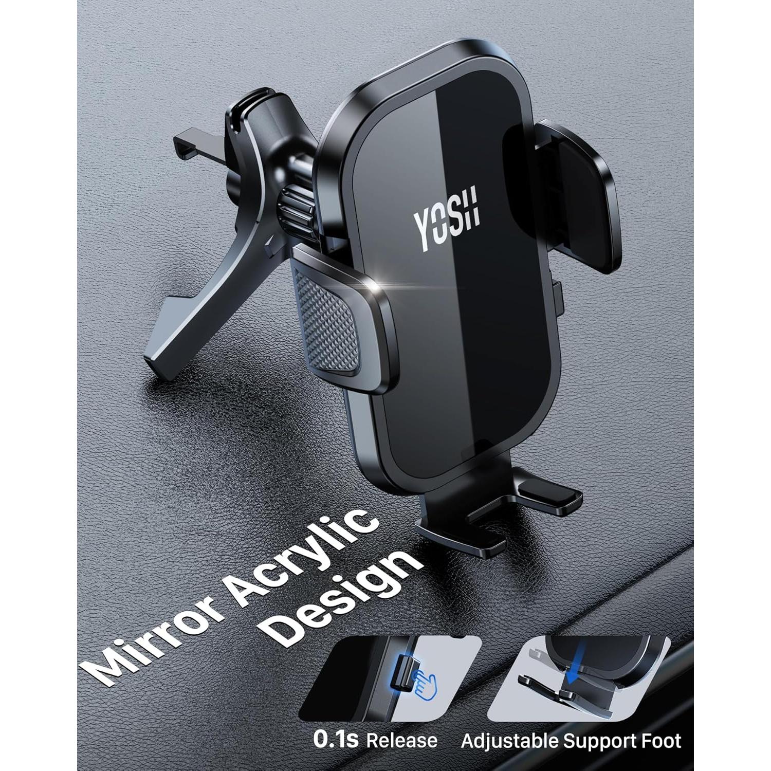Soporte para teléfono de coche YOSH para ventilación redonda