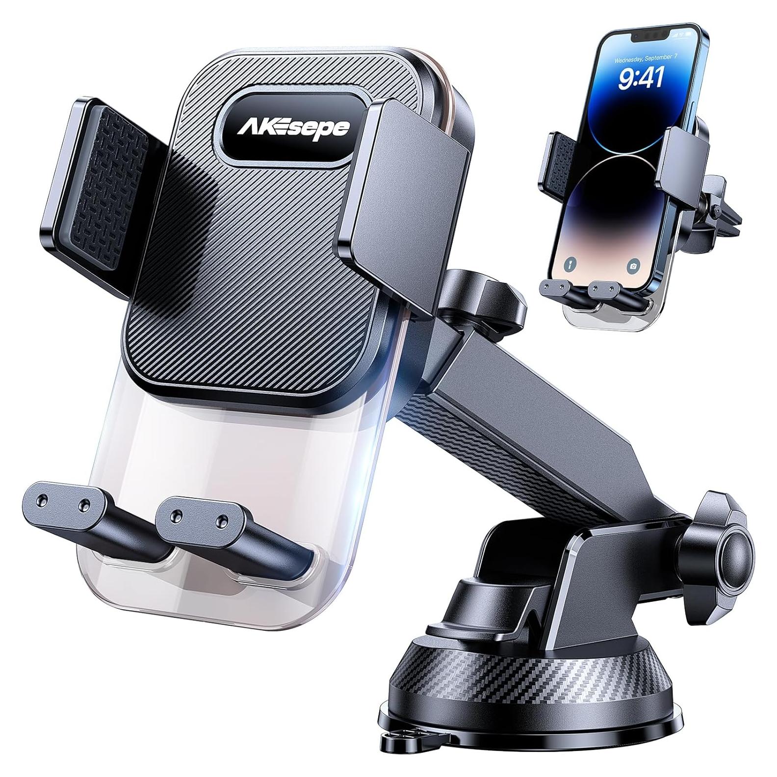 Soporte para Teléfono de Coche AKESEPE 2025 - Succión Fuerte