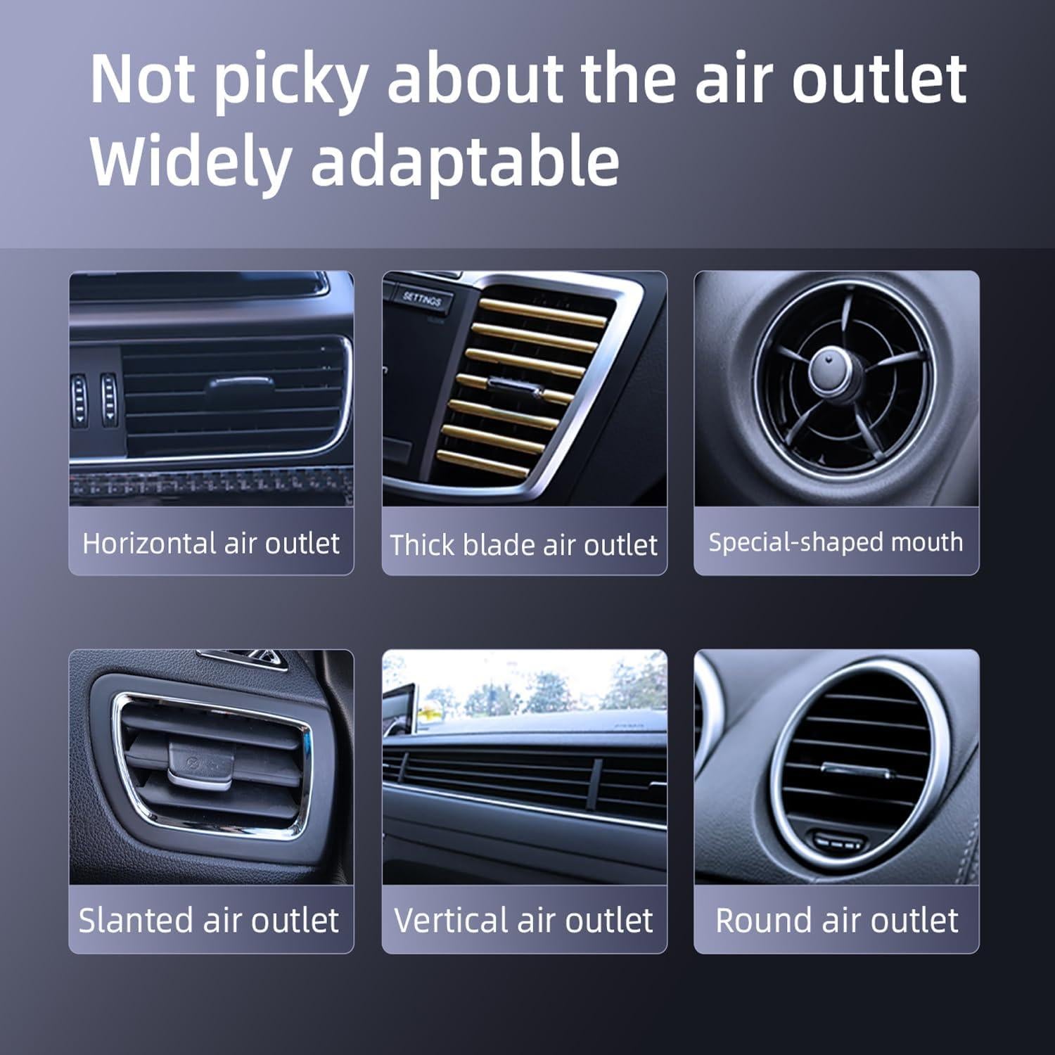 Organizador de coche iLulala para ventilación - Negro