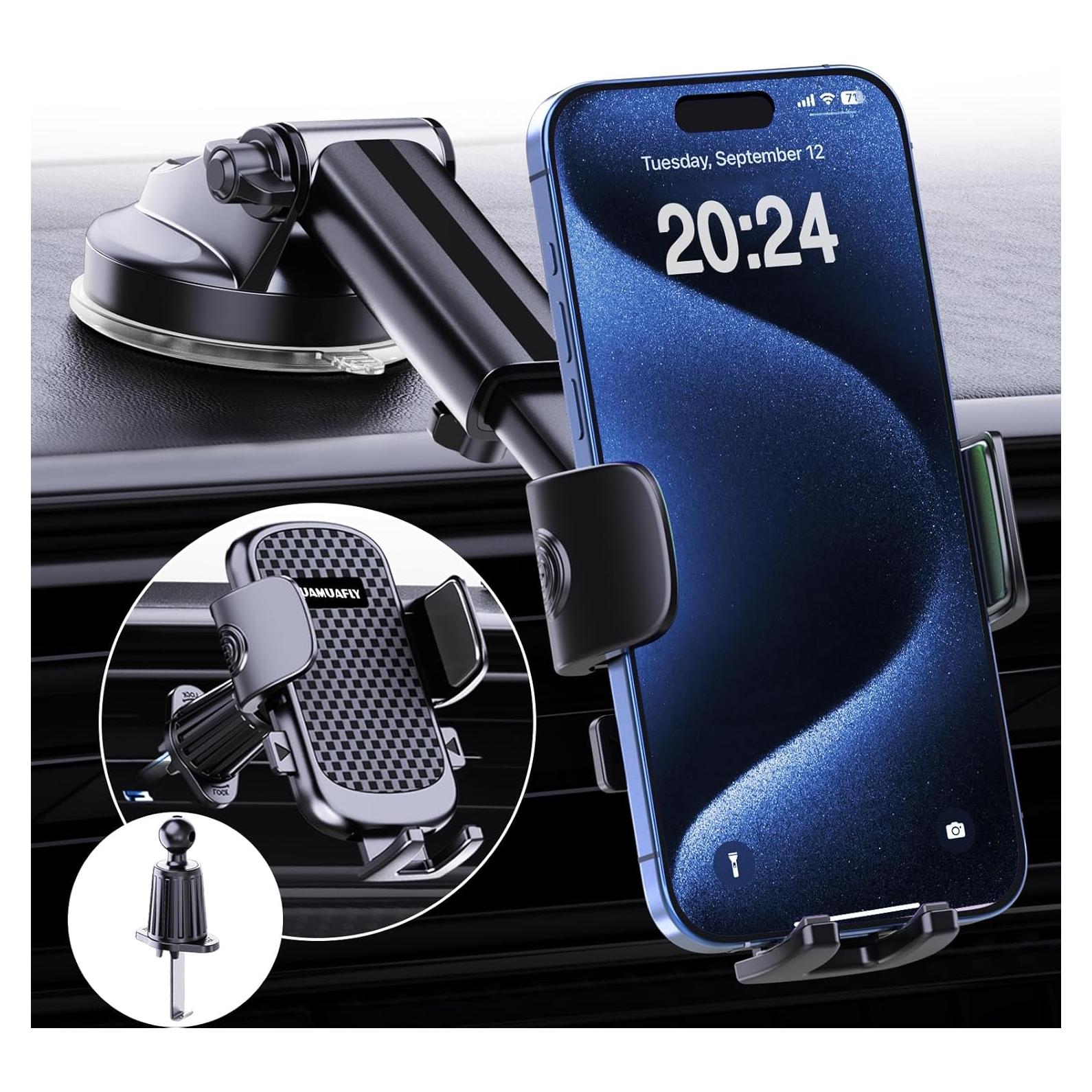 Soporte para Teléfono de Auto RUAMUAFLY 2025 - Ventosa Mejorada