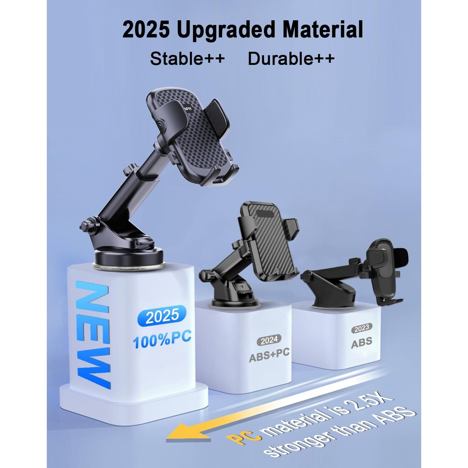 Soporte para Teléfono de Auto RUAMUAFLY 2025 - Ventosa Mejorada