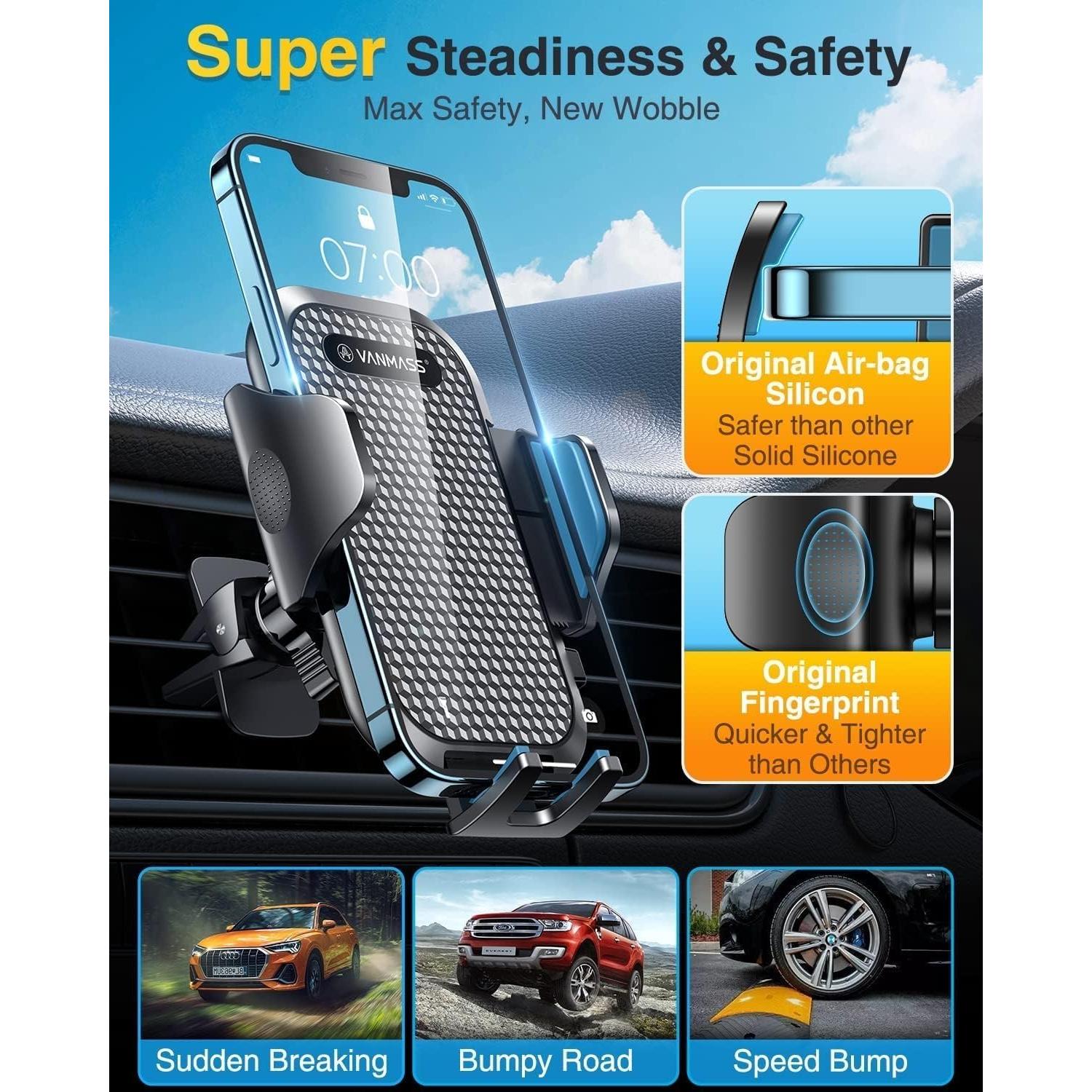 Soporte para Teléfono de Coche VANMASS TNZK-1 Clip Militar