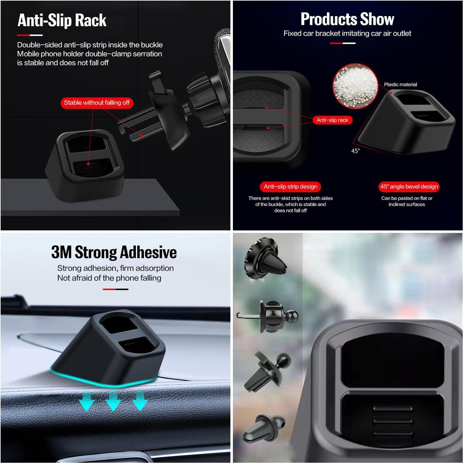 Soporte para Teléfono Móvil de Auto ThtRht - Paquete de 2, Base Adhesiva