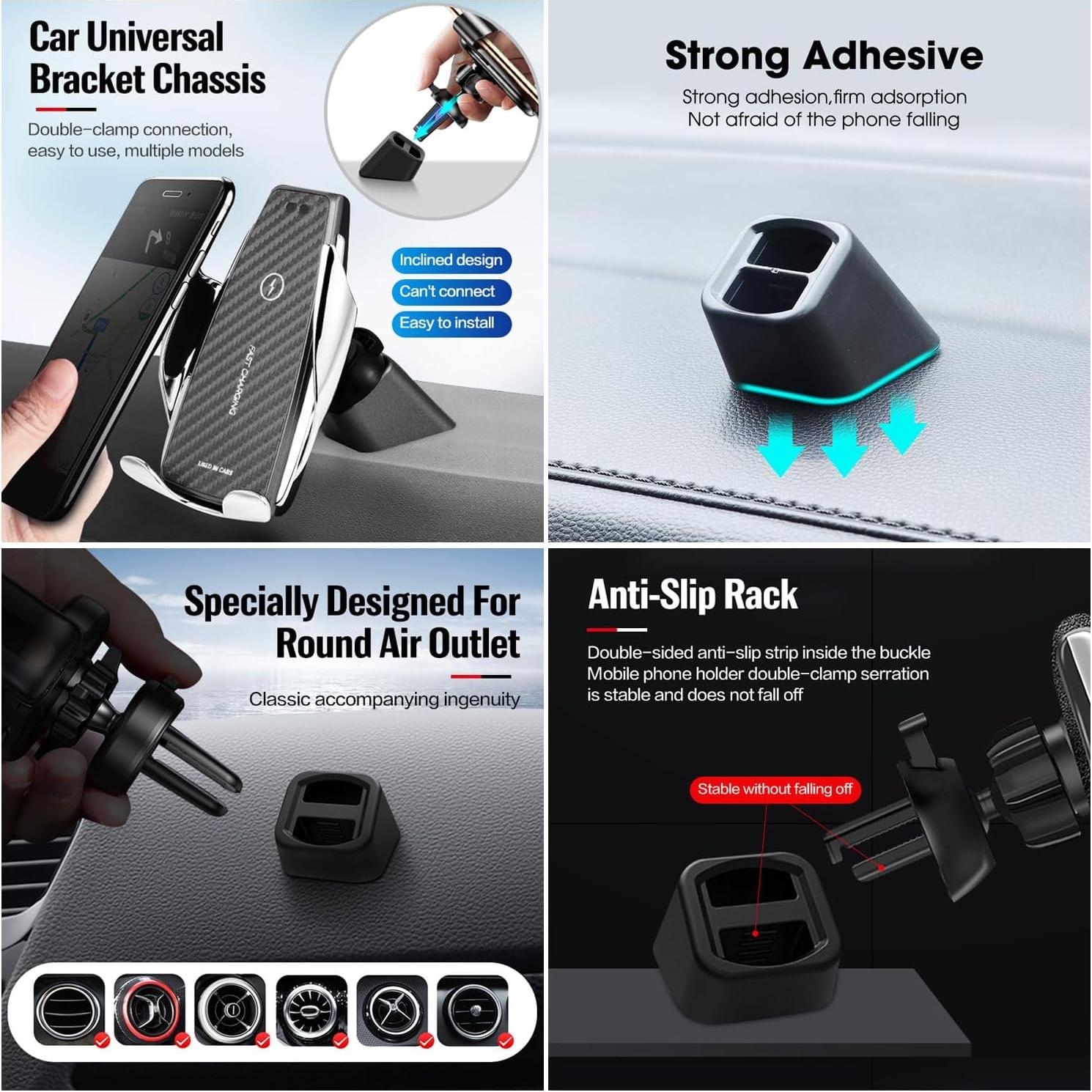 Soporte para Teléfono Móvil de Auto ThtRht - Paquete de 2, Base Adhesiva