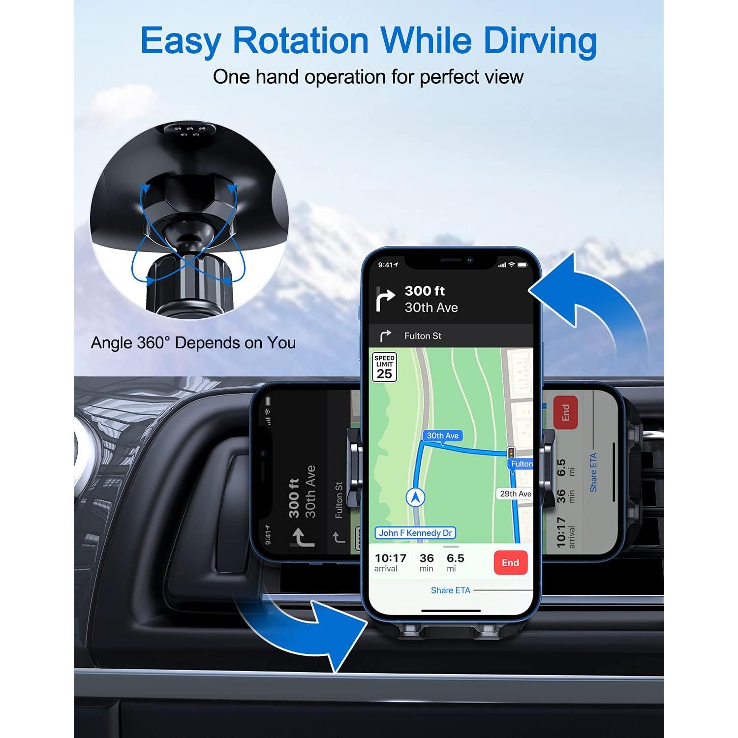 Soporte Universal para Teléfono de Coche Vanva - Ajustable y Antideslizante