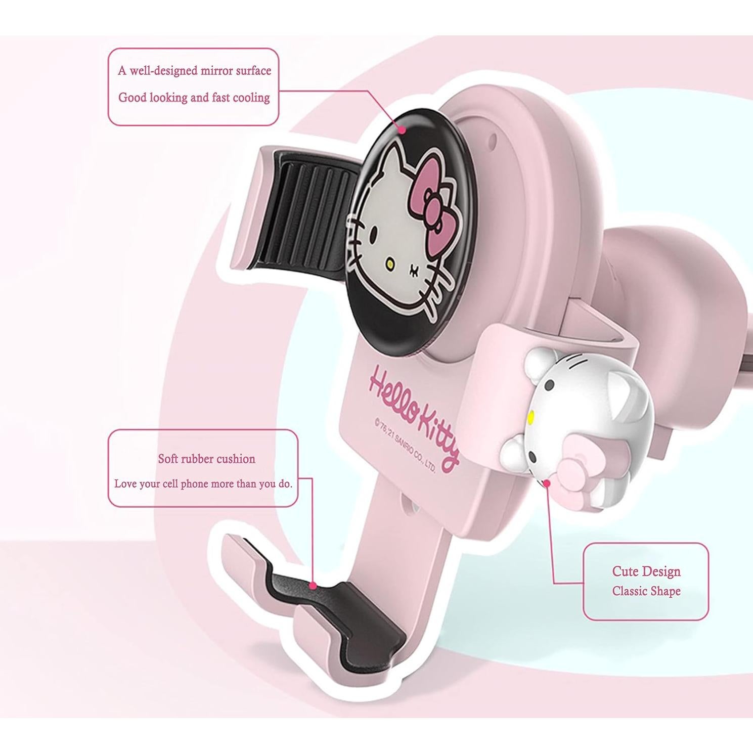 Soporte de Teléfono para Coche WIEEZN Rosa Ajustable