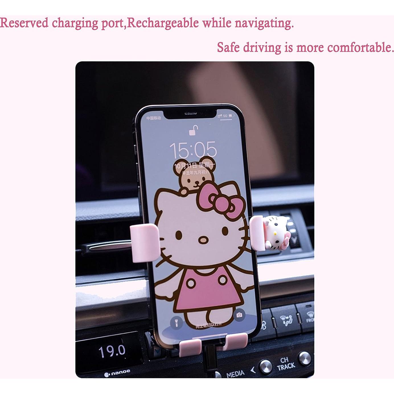 Soporte de Teléfono para Coche WIEEZN Rosa Ajustable