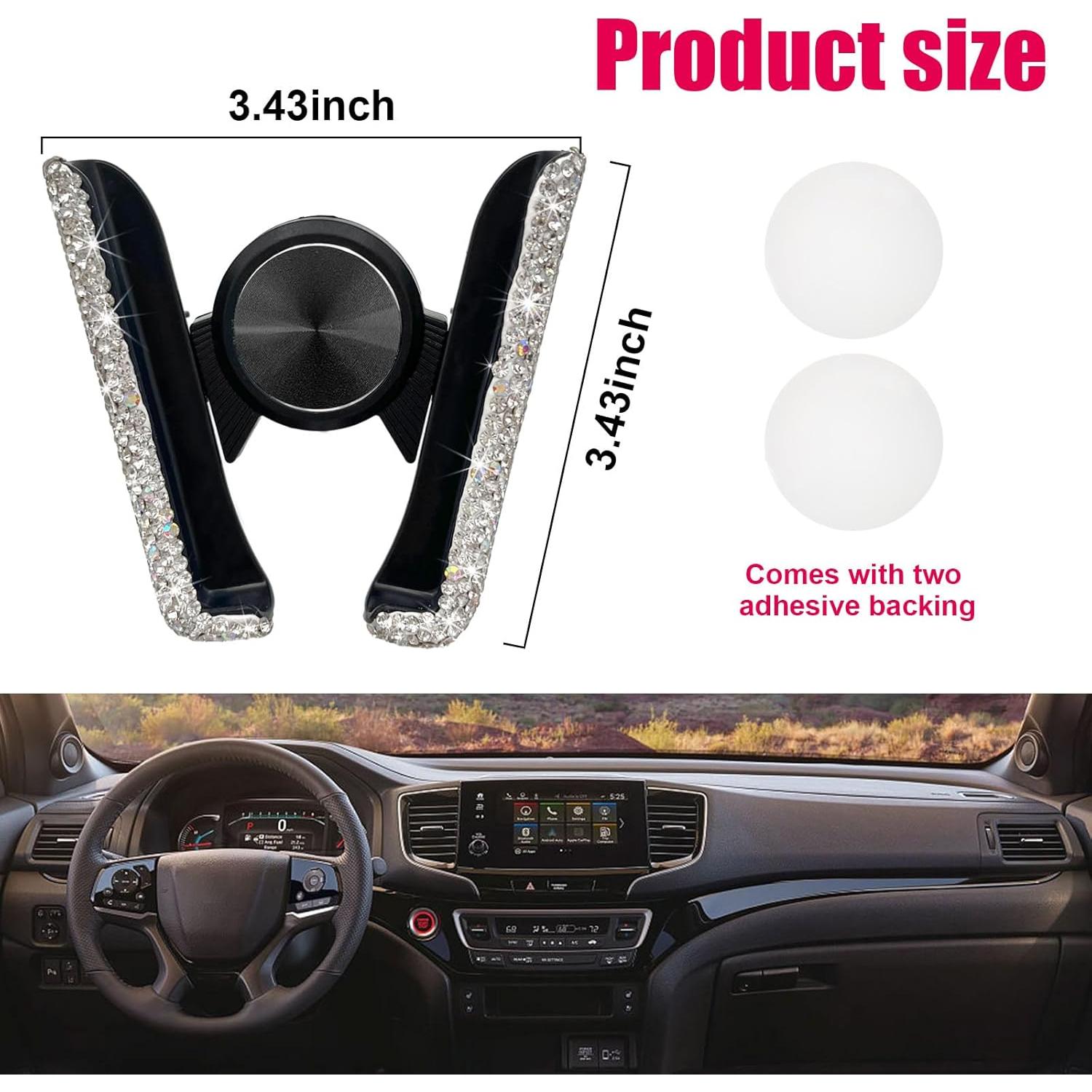 Soporte para Teléfono de Coche Dickno Brillante Ajustable 360°