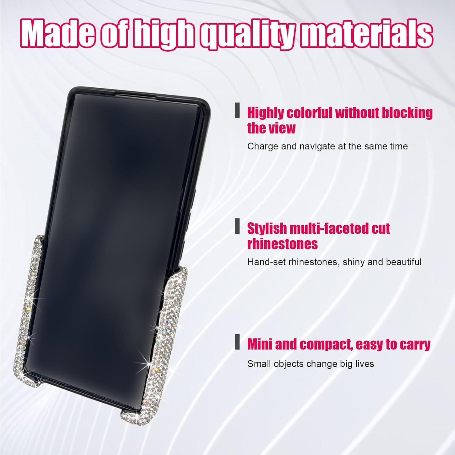 Soporte para Teléfono de Coche Dickno Brillante Ajustable 360°