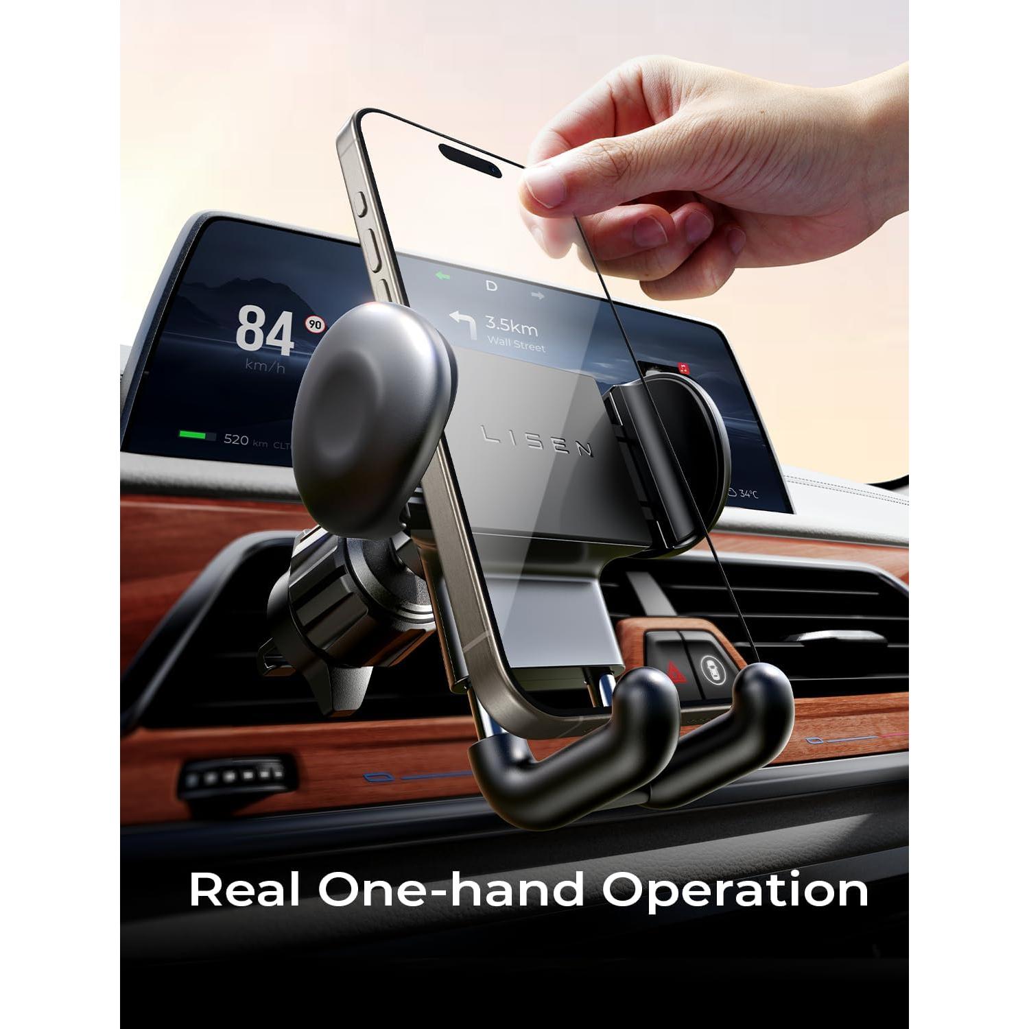 Soporte de Teléfono para Auto LISEN Ventilación Ajustable 2024