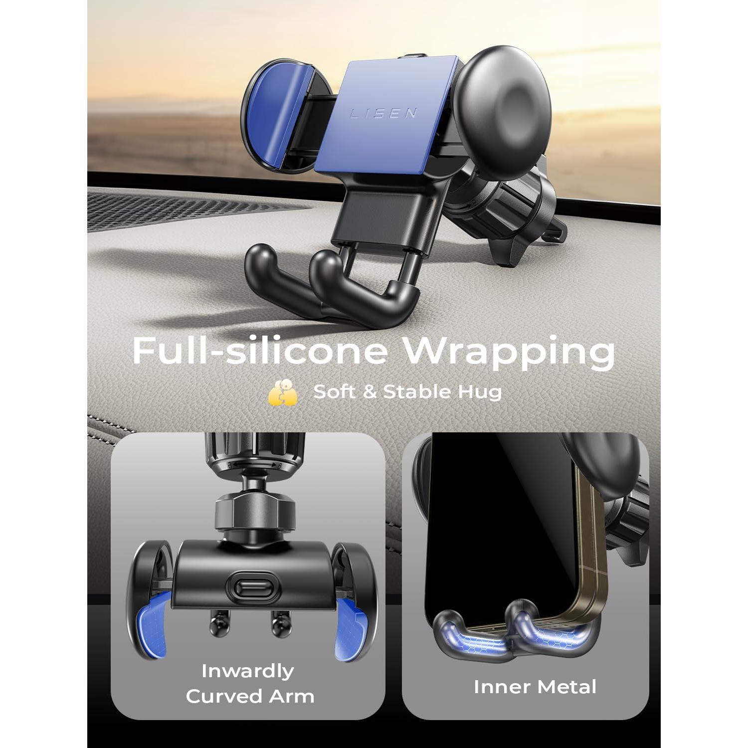 Soporte de Teléfono para Auto LISEN Ventilación Ajustable 2024