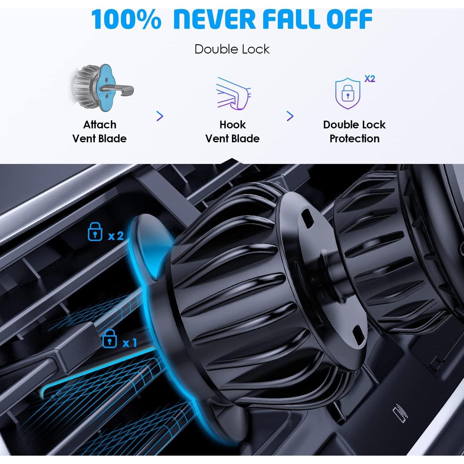 Soporte Magnético para Coche WixGear - 2 Paquete, Fácil Instalación