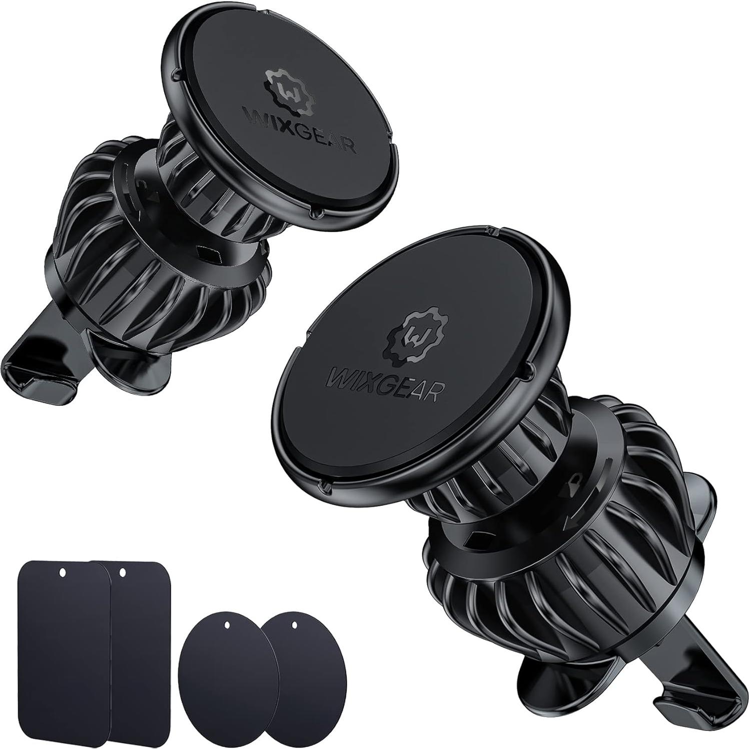 Soporte Magnético para Coche WixGear - 2 Paquete, Fácil Instalación