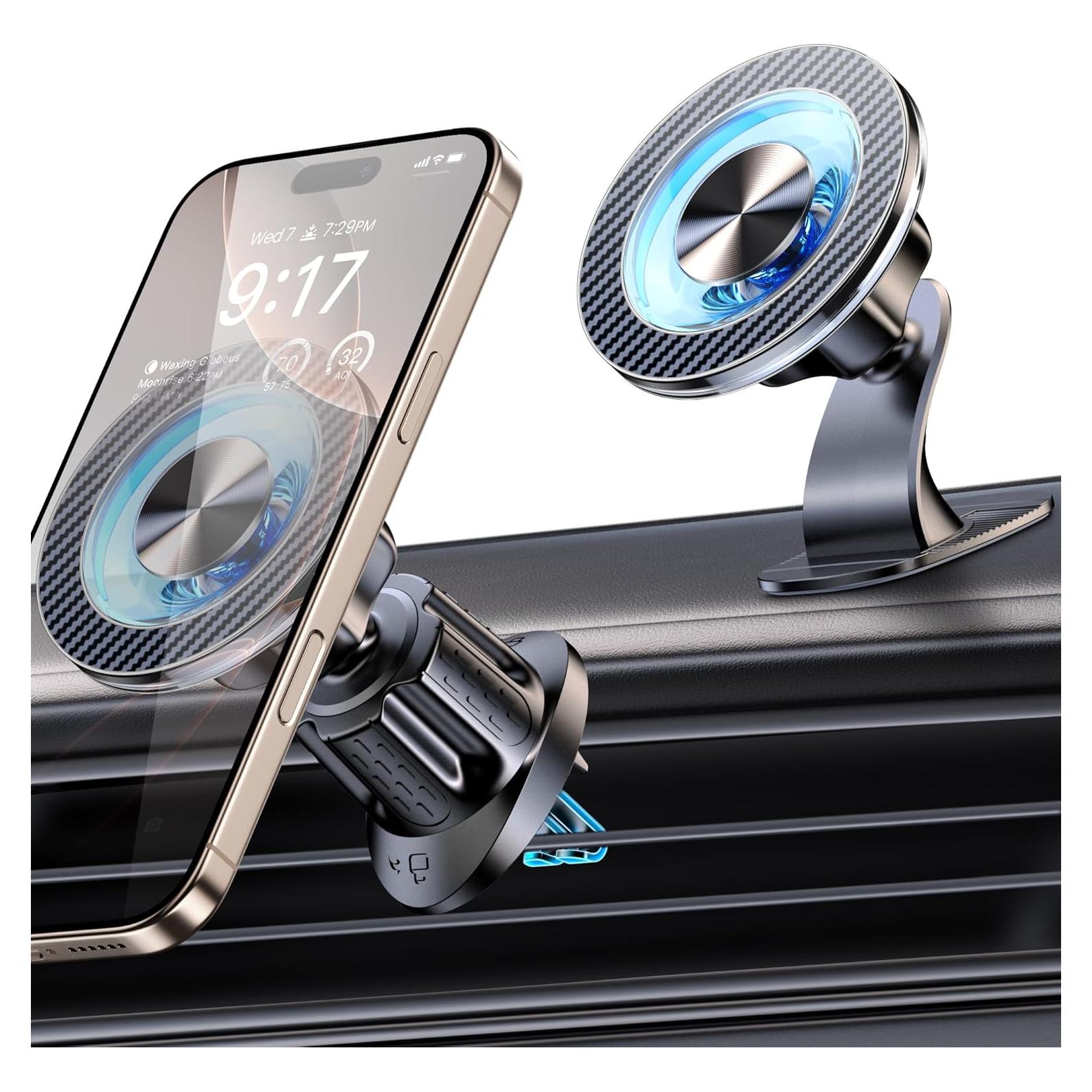 Soporte Magnético para Coche Coneclat con Doble Gancho y 22 Imán