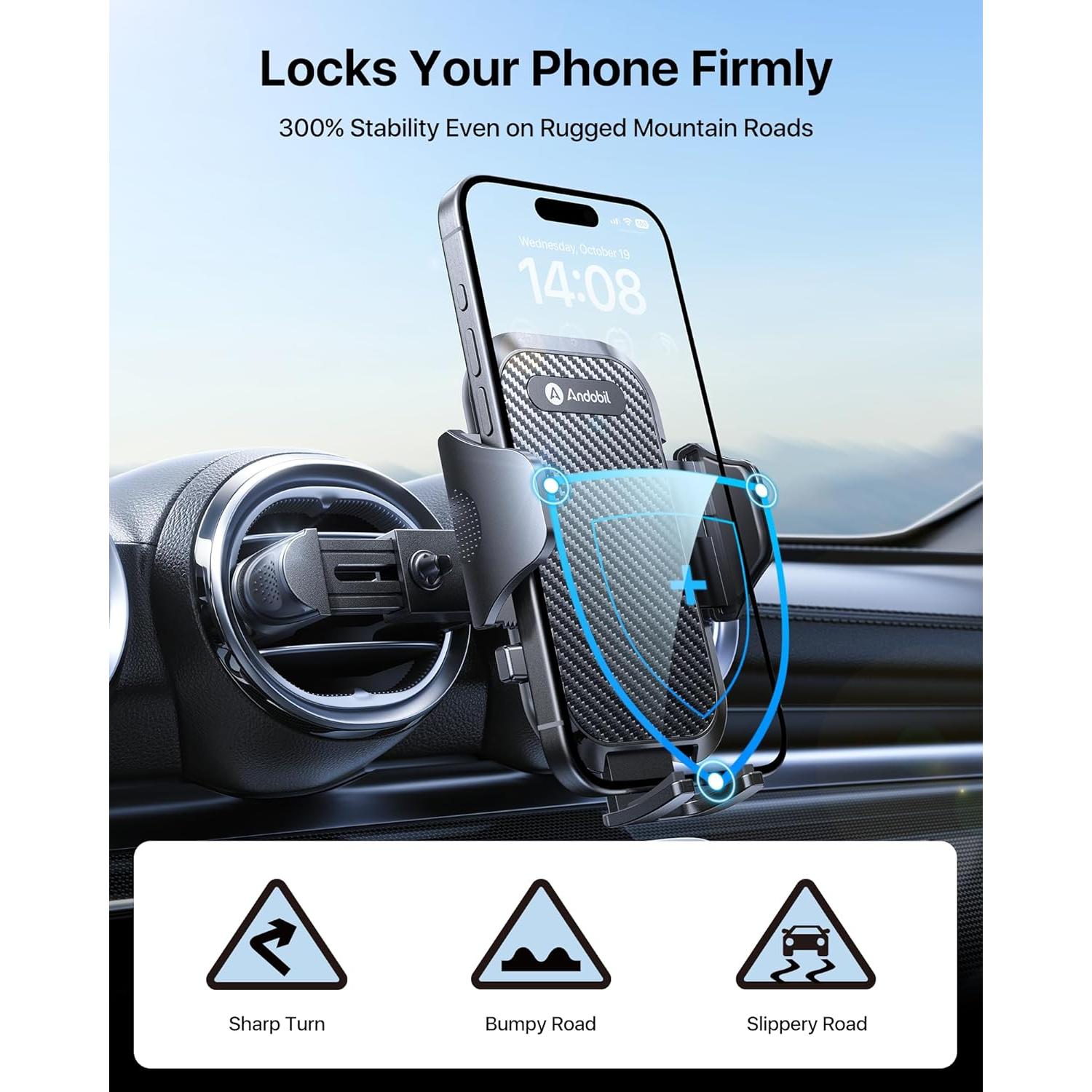 Soporte de Teléfono para Auto Andobil YXCFK-01 - Clip Ventilación 360°