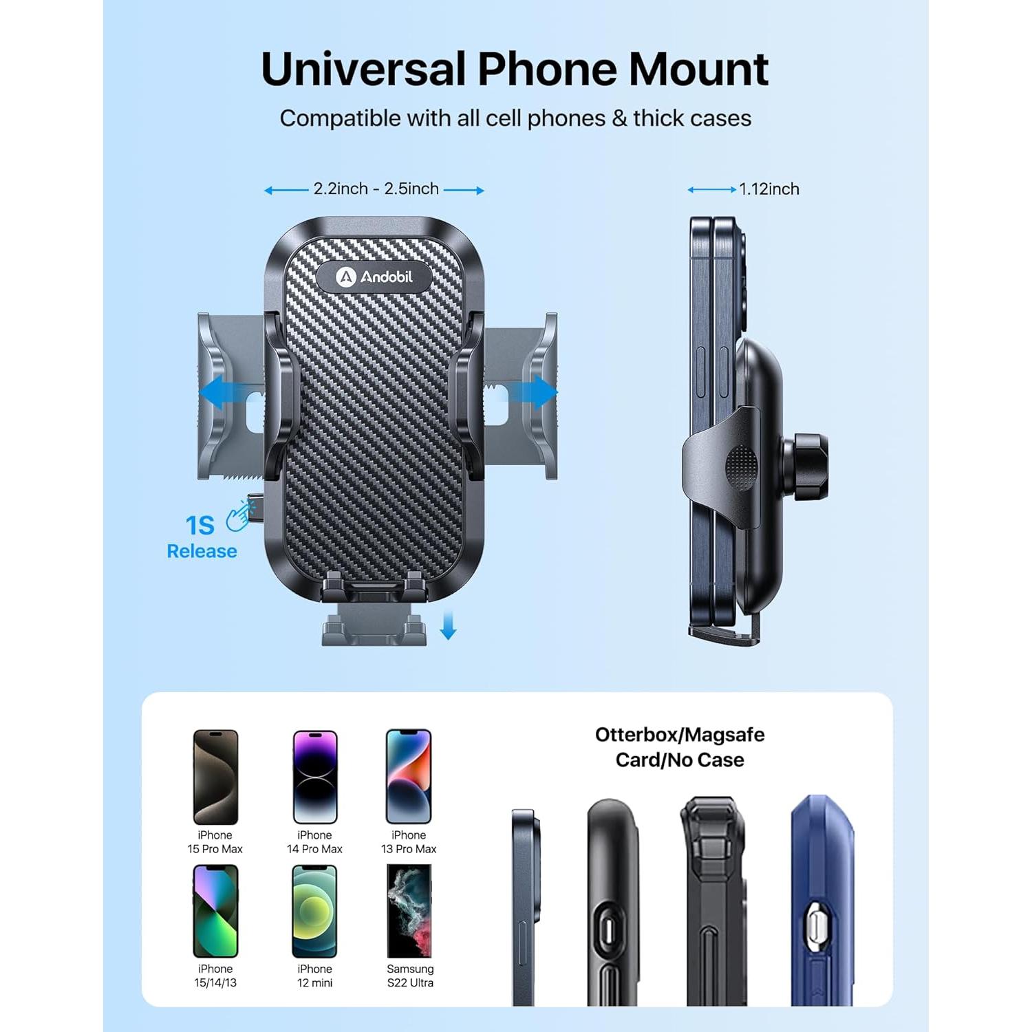 Soporte de Teléfono para Auto Andobil YXCFK-01 - Clip Ventilación 360°