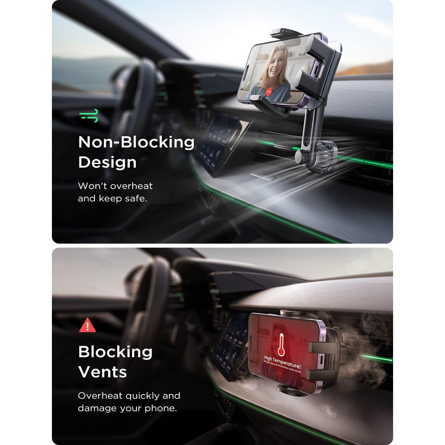 Soporte para Teléfono LISEN para Auto con Clip de Extensión