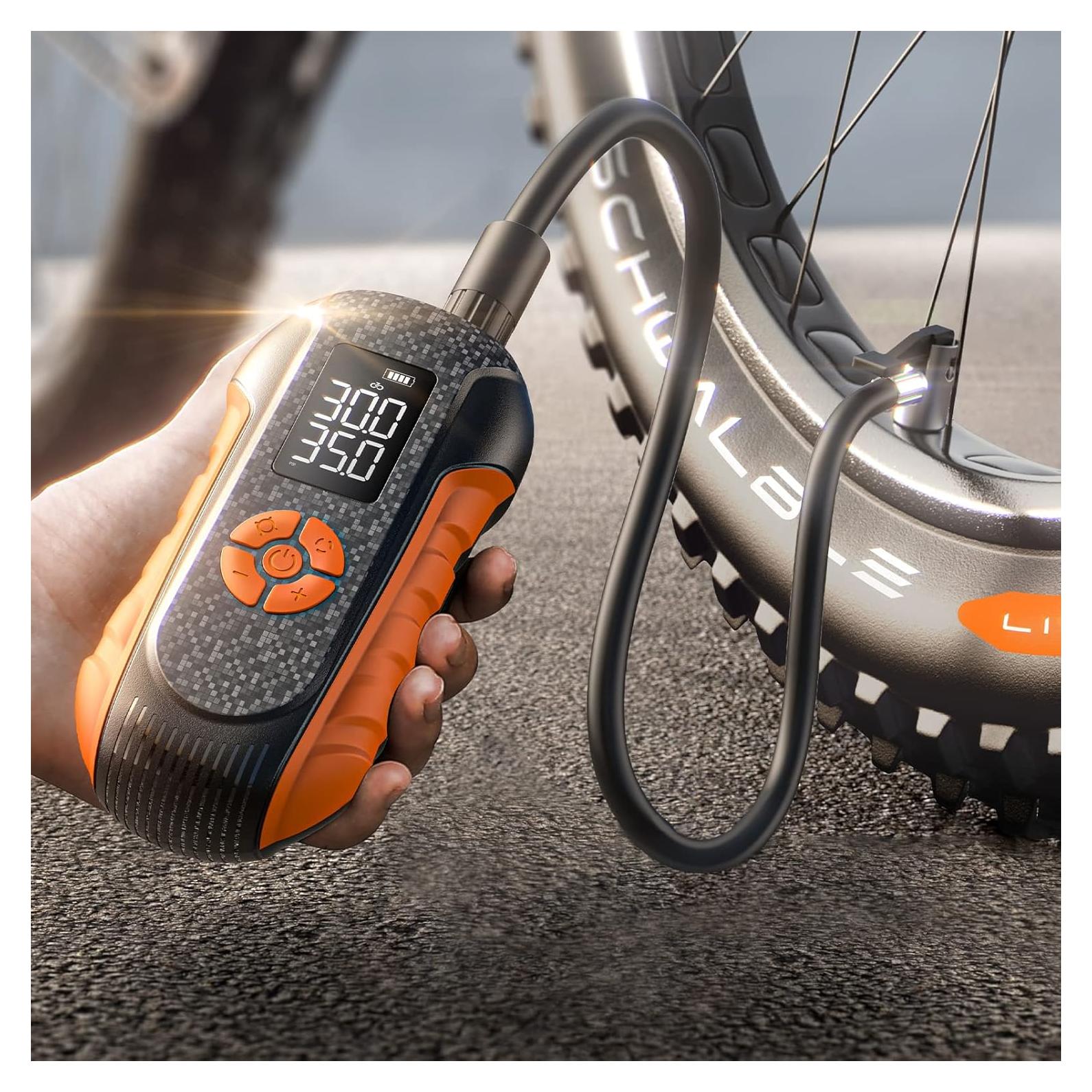 Bomba de Bicicleta Eléctrica LISEN 150 PSI Inalámbrica 0.54 kg