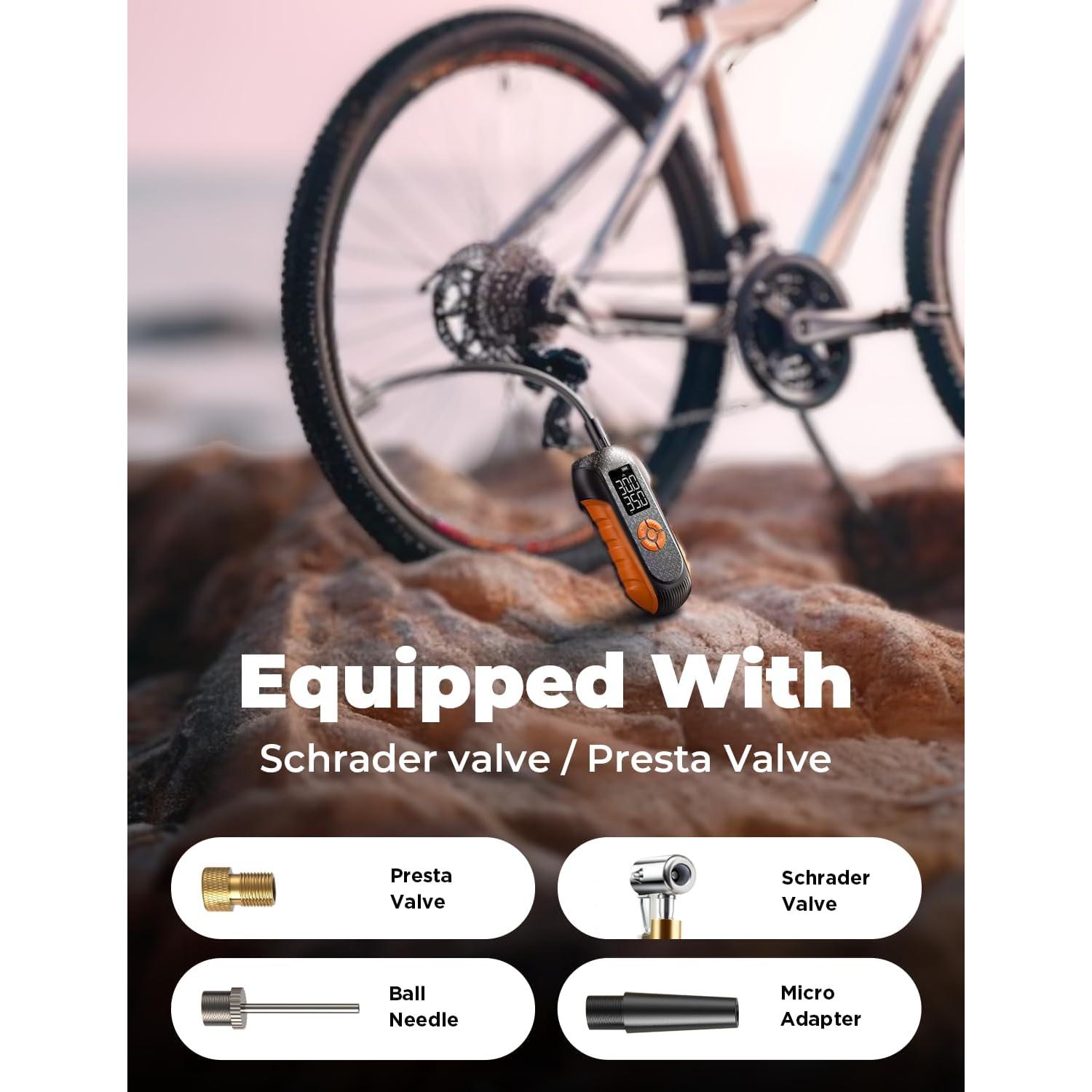 Bomba de Bicicleta Eléctrica LISEN 150 PSI Inalámbrica 0.54 kg