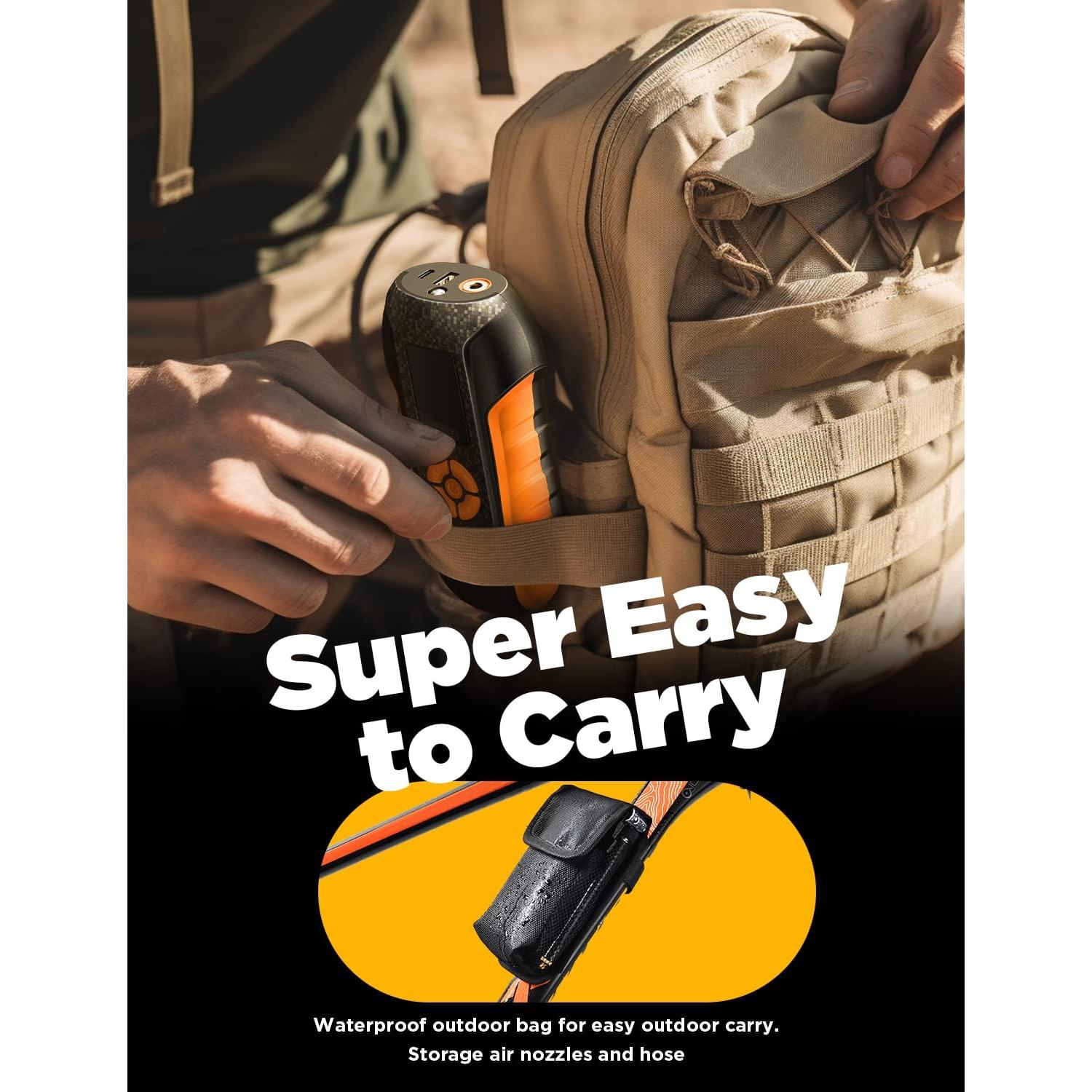 Bomba de Bicicleta Eléctrica LISEN 150 PSI Inalámbrica 0.54 kg