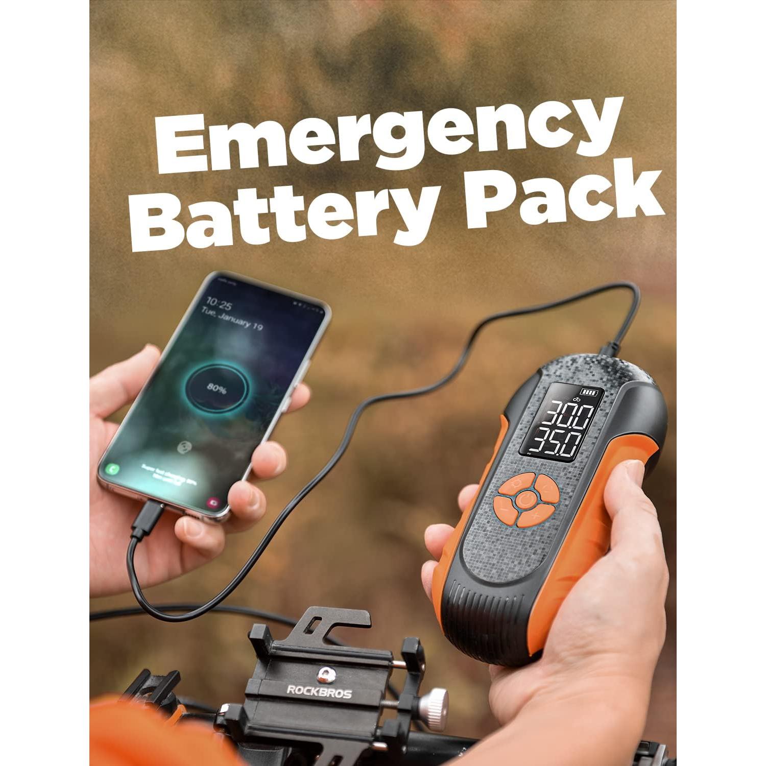 Bomba de Bicicleta Eléctrica LISEN 150 PSI Inalámbrica 0.54 kg