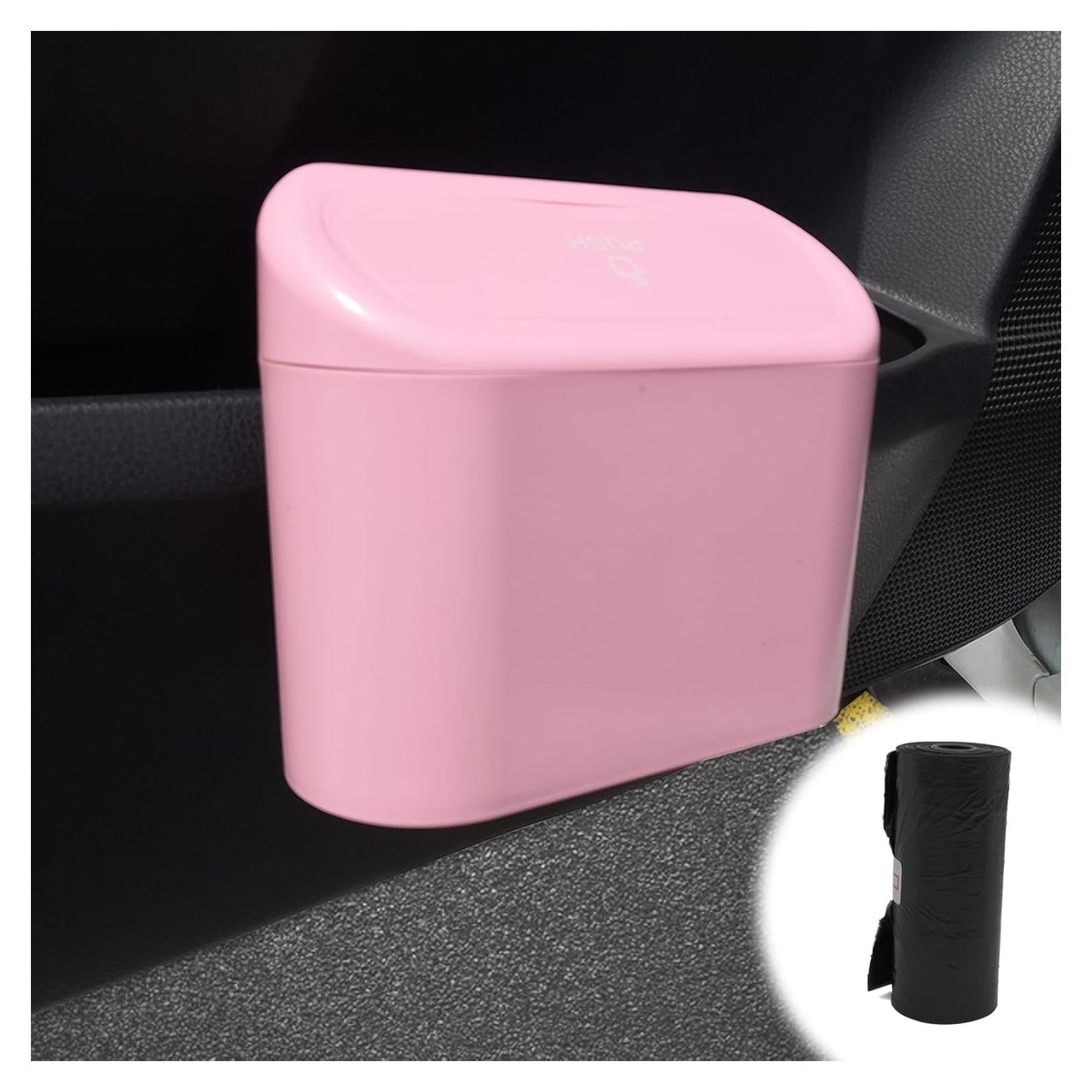 Basurero de coche BSAMZO a prueba de fugas rosa 198g