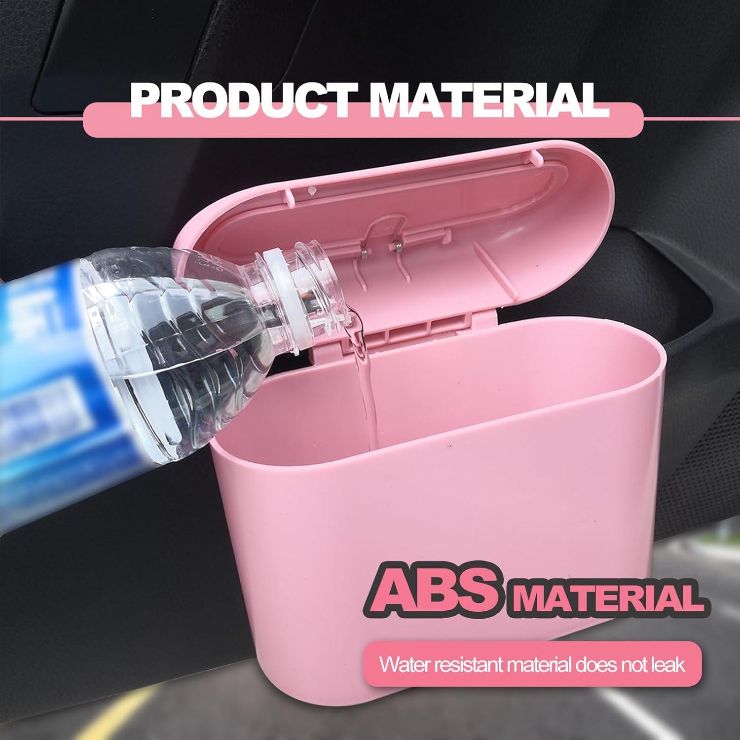 Basurero de coche BSAMZO a prueba de fugas rosa 198g
