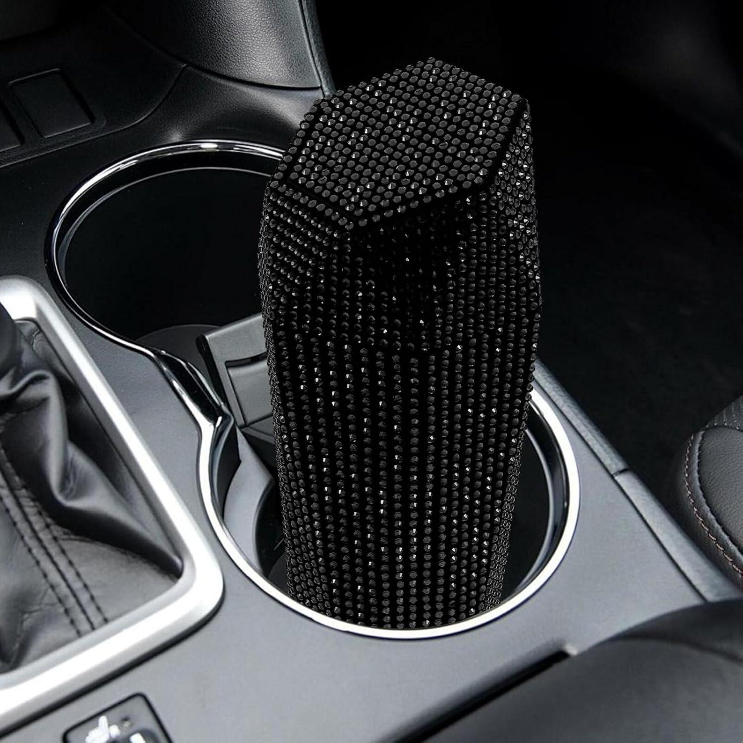 Basurero de Coche iplusmile con Tapa y Rhinestones Negro