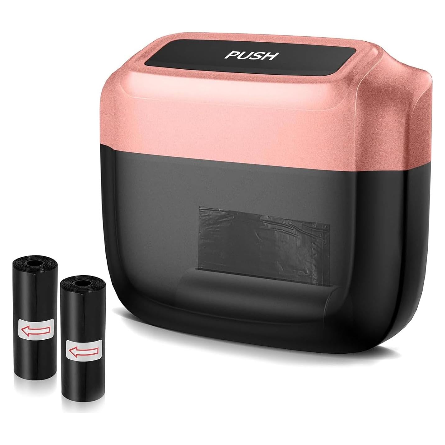 Basurero para Auto MOTORBUDDY Rosa con 30 Bolsas, Compacto y Práctico