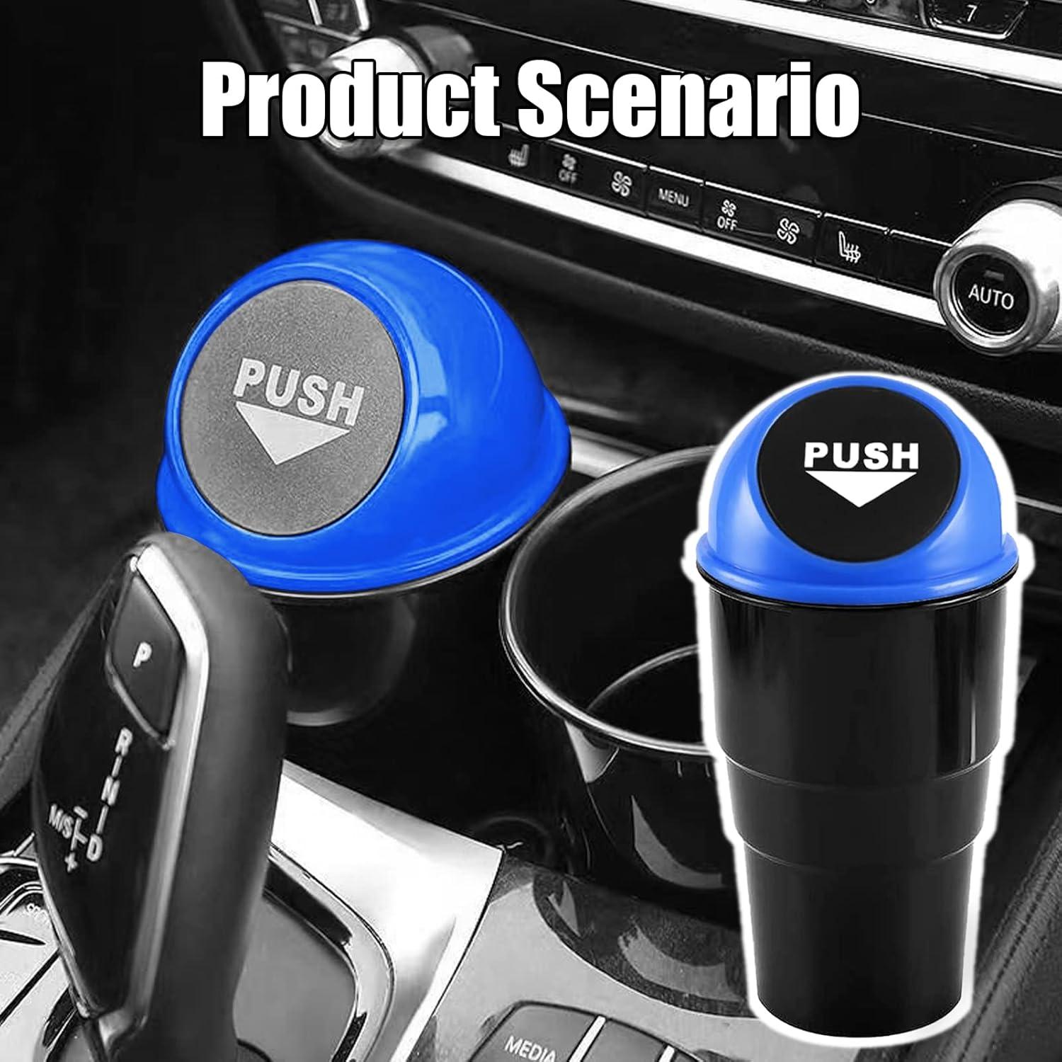 Mini Basurero de Coche NTNEV Azul, Impermeable y Compacto