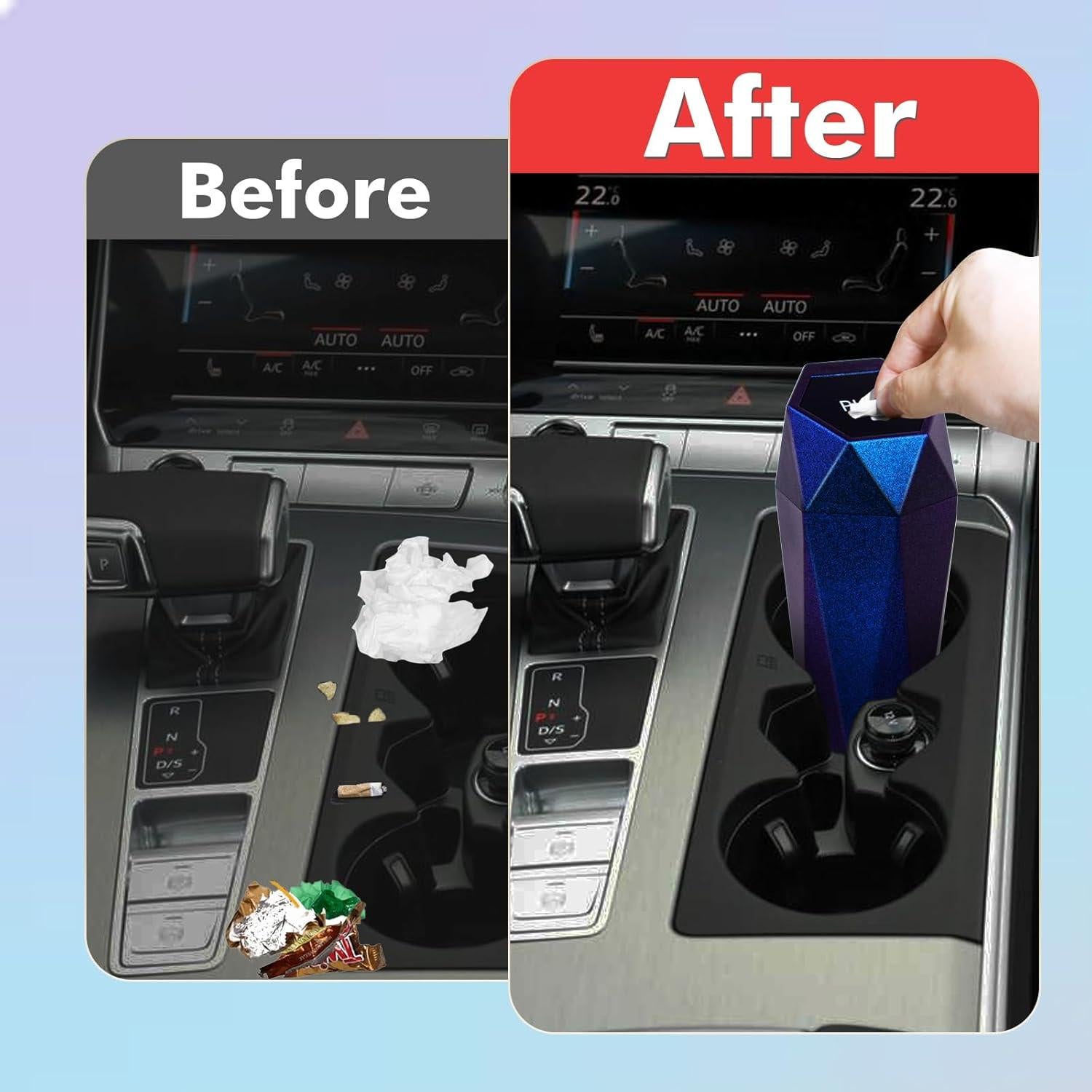 Basurero de Auto x xotic tech Mini a Prueba de Fugas Azul