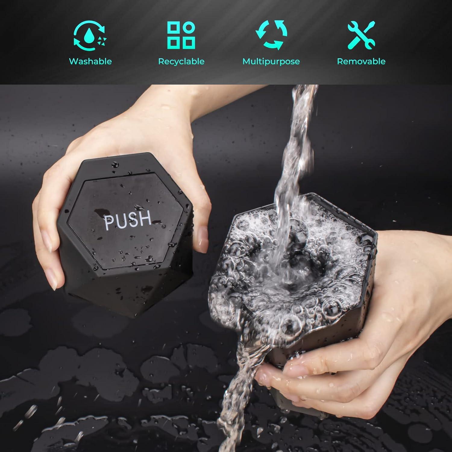 Basurero de Coche Tecfino Mini con Tapa - 2 Paquetes Negro