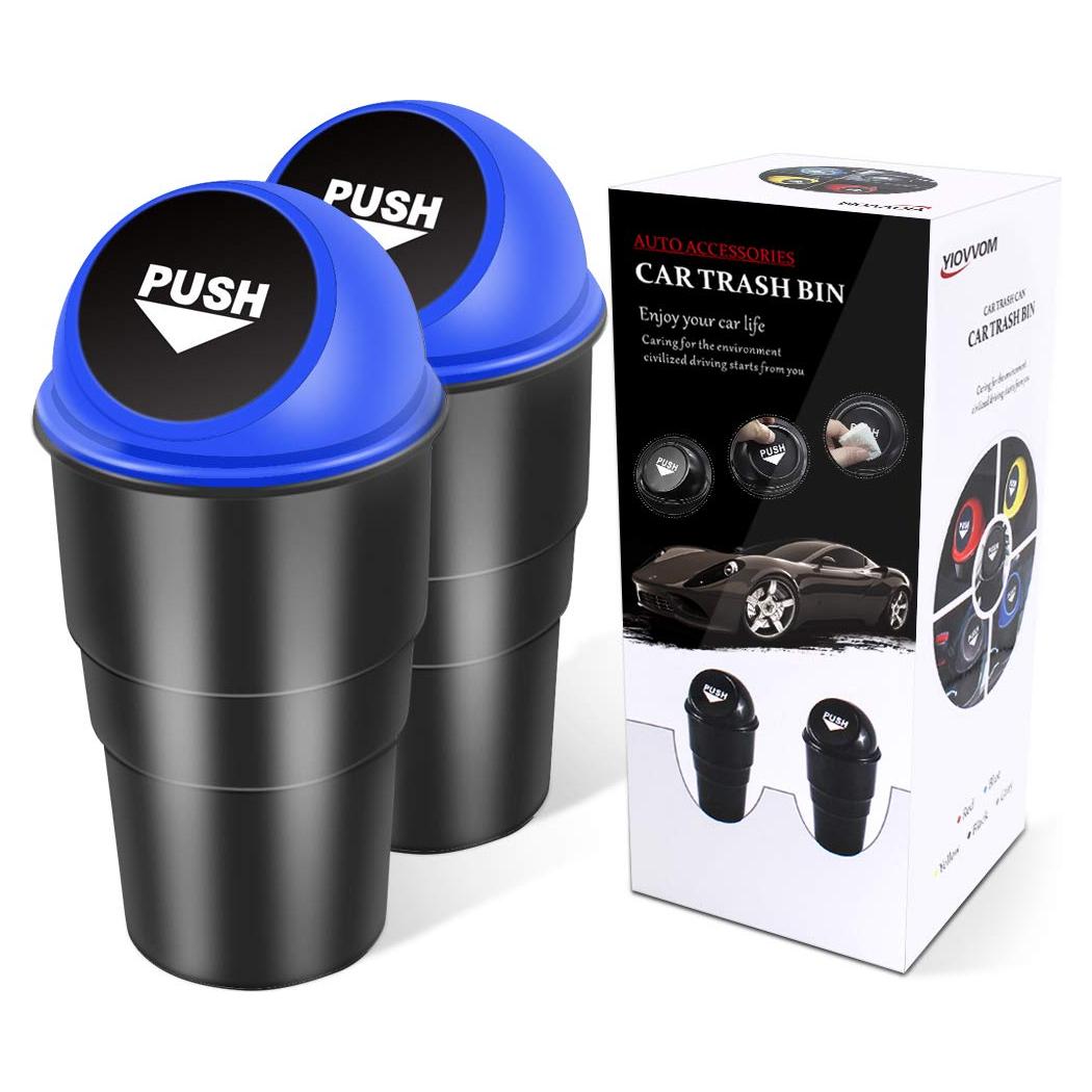 Bote de Basura para Auto YIOVVOM Azul 20 cm a Prueba de Fugas