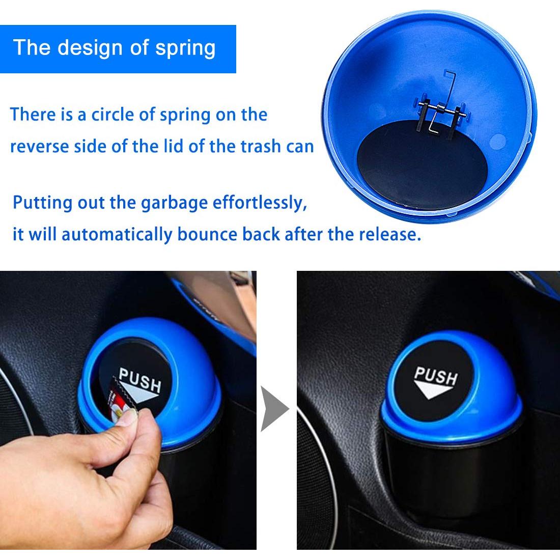 Bote de Basura para Auto YIOVVOM Azul 20 cm a Prueba de Fugas