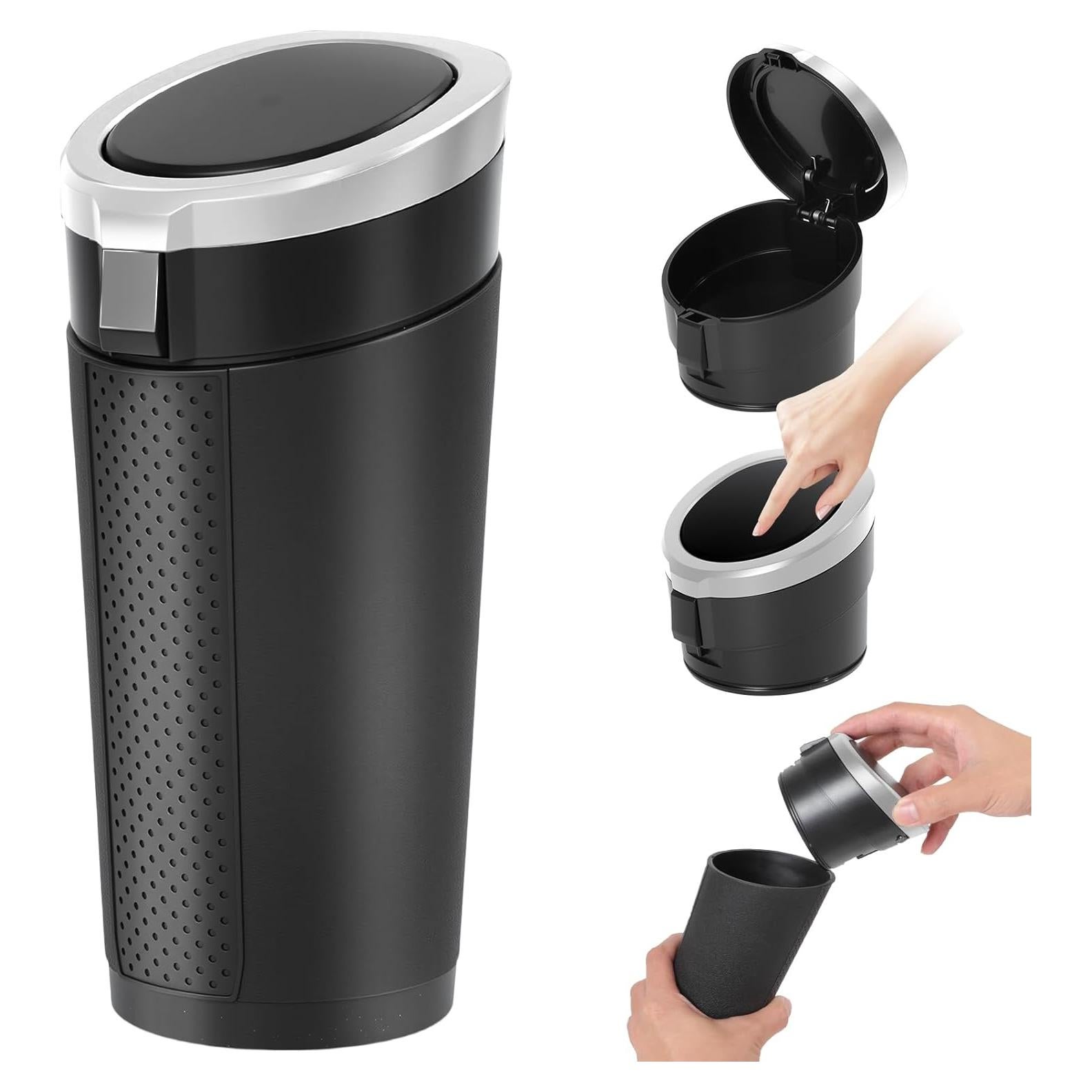 Basurero de Coche Keria Plata - Mini Organizador a Prueba de Fugas