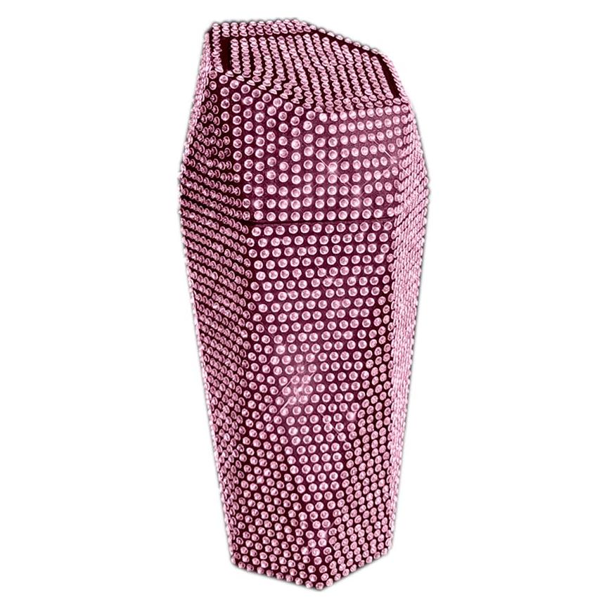 Bote de Basura Brillante Rosa con Rhinestones para Auto