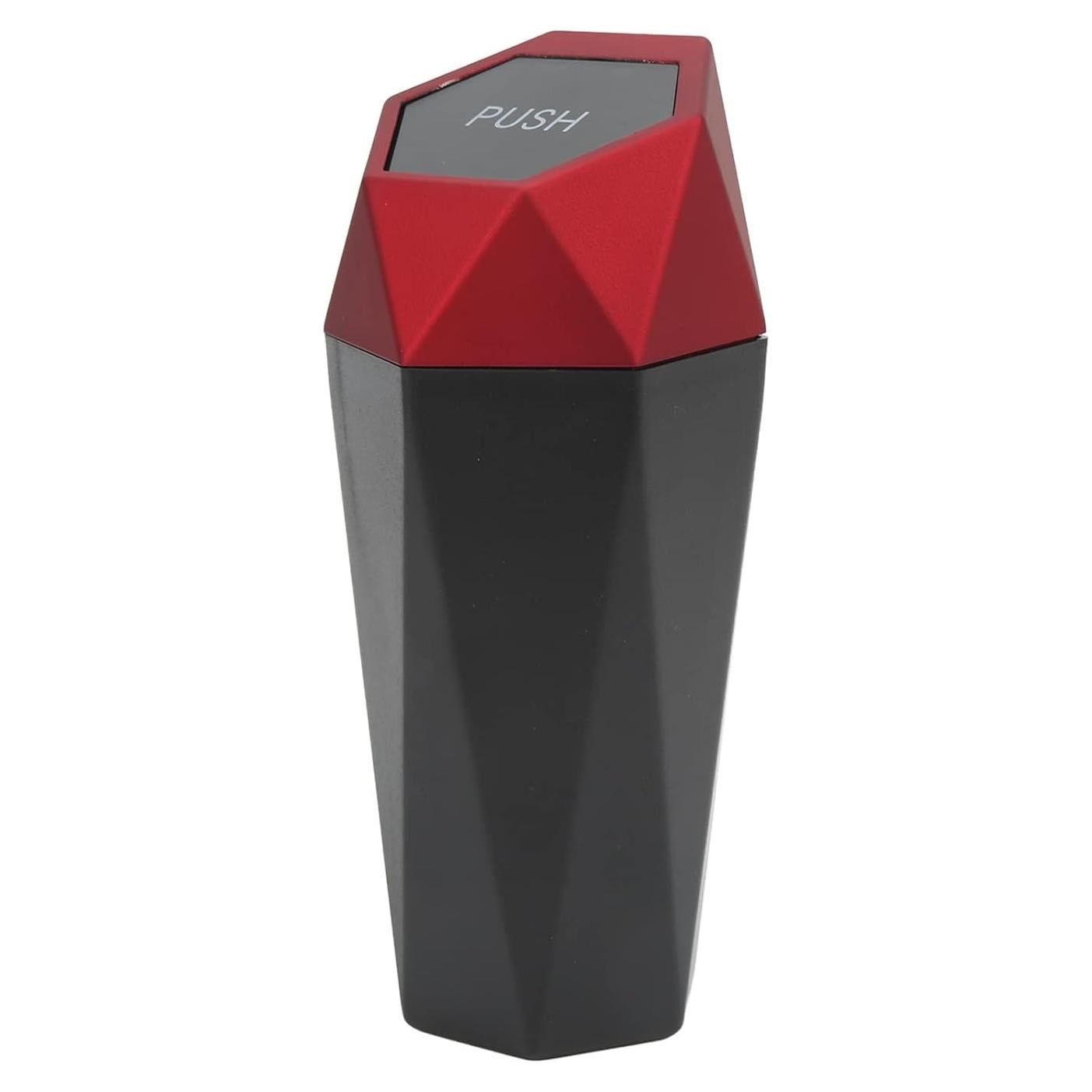 Basurero para Auto Aramox Rojo ABS con Tapa 20x8.8 cm