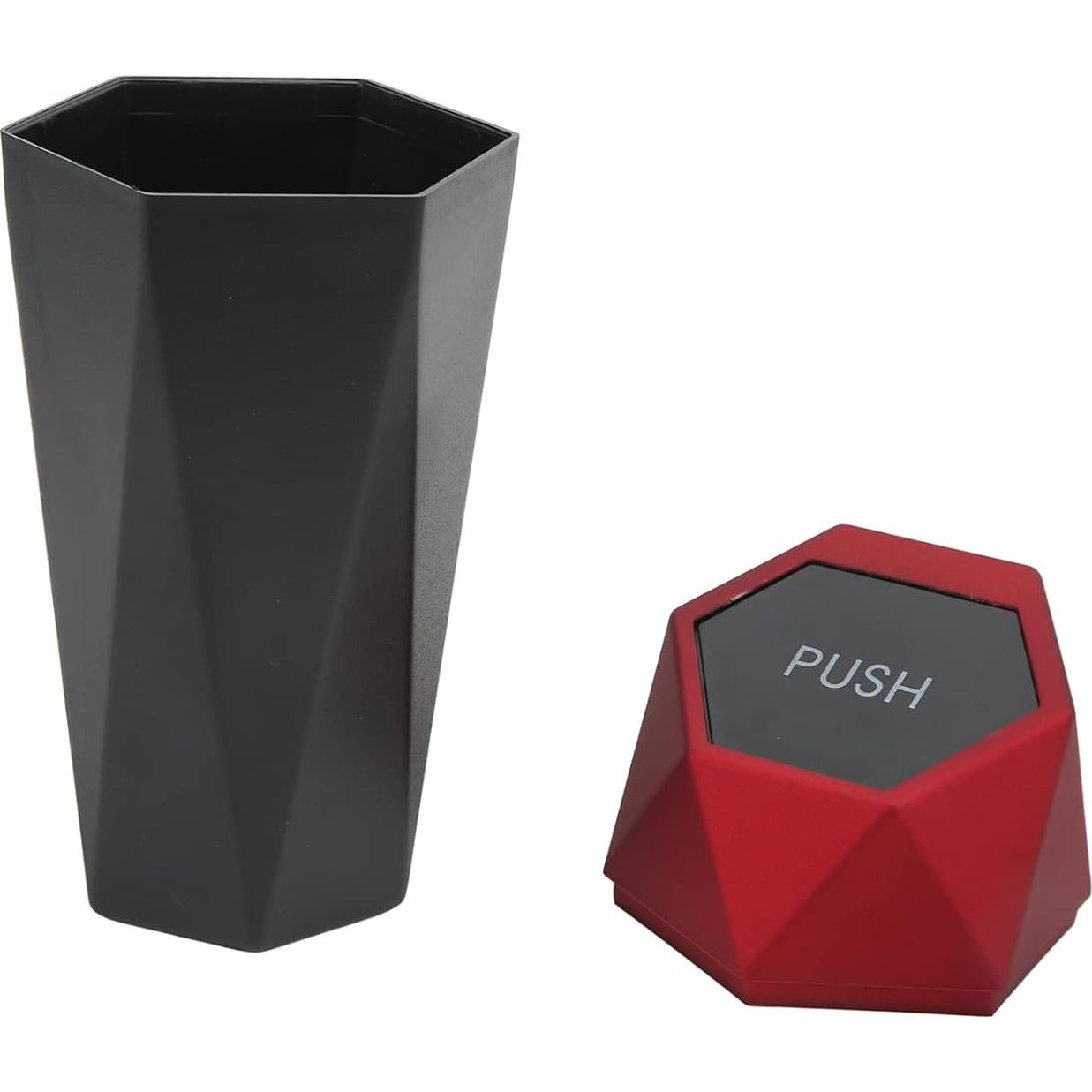 Basurero para Auto Aramox Rojo ABS con Tapa 20x8.8 cm