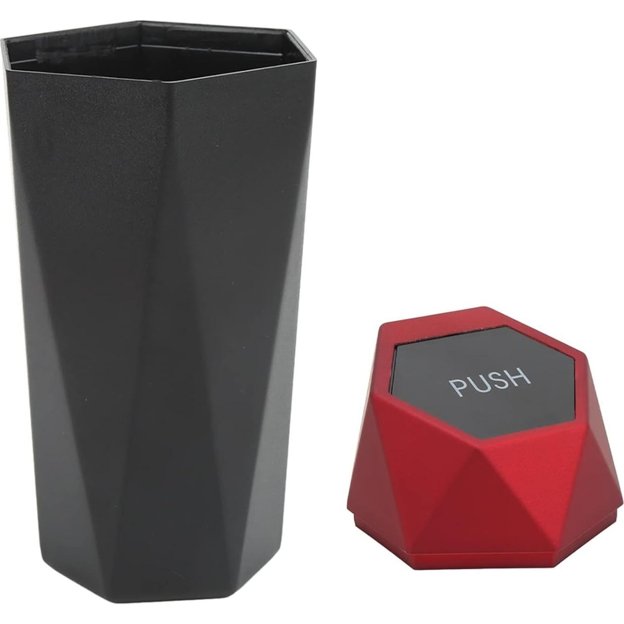 Basurero para Auto Aramox Rojo ABS con Tapa 20x8.8 cm