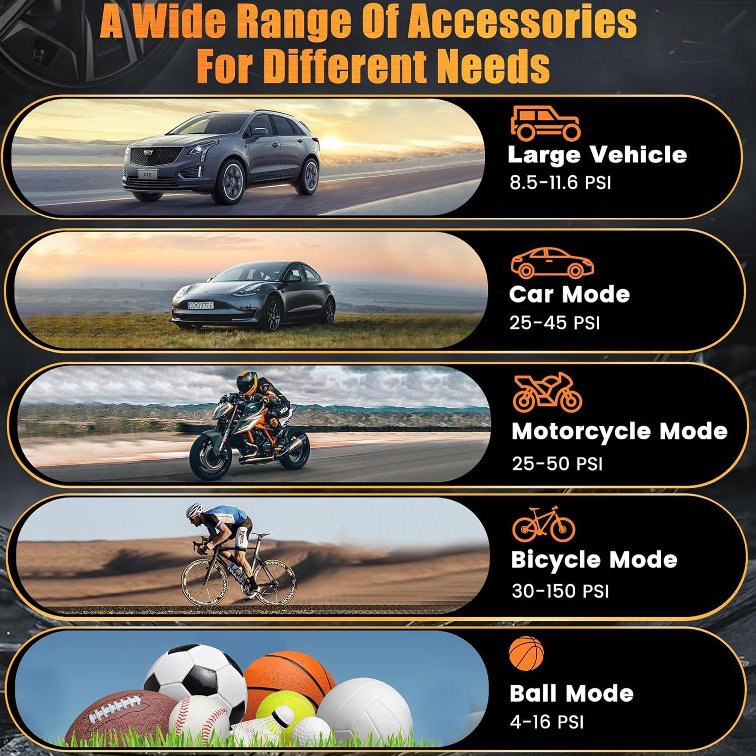 Compresor de Aire Portátil LOLSSA TJ09 Pro Max 180PSI