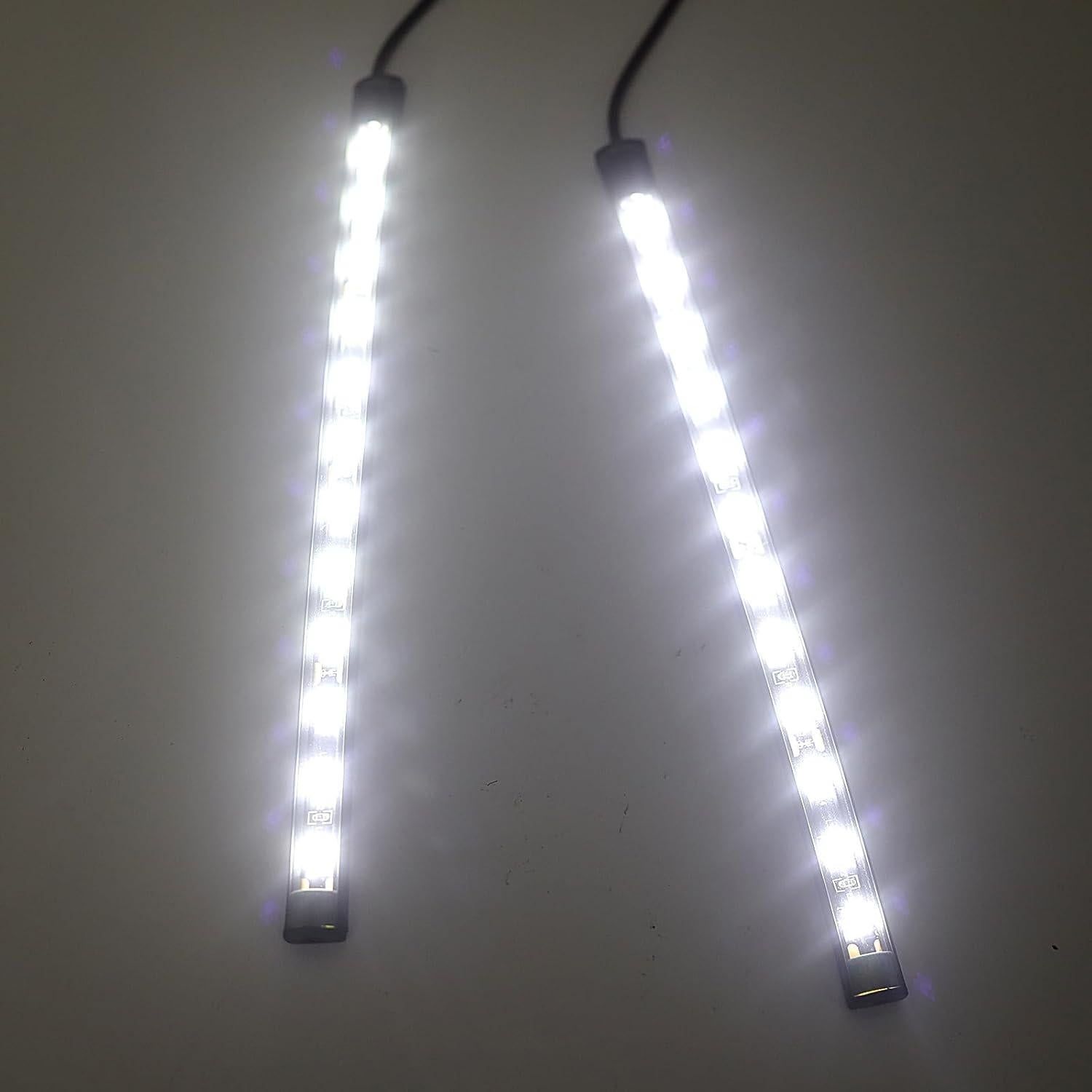 Kit de Luces LED Ambientales para Automóvil xuzi123 1.3m Blanco