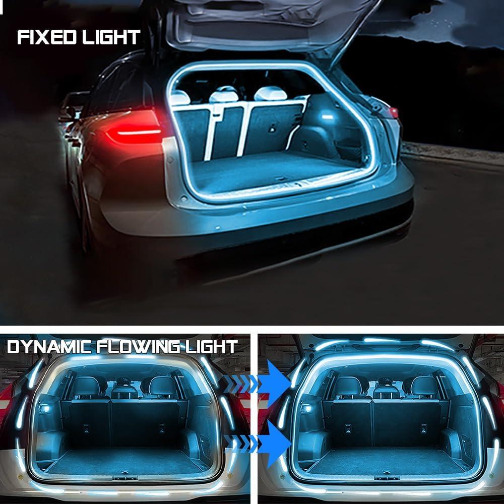 Tira de Luz LED de Maletero NHHEO 2m Azul Hielo Impermeable