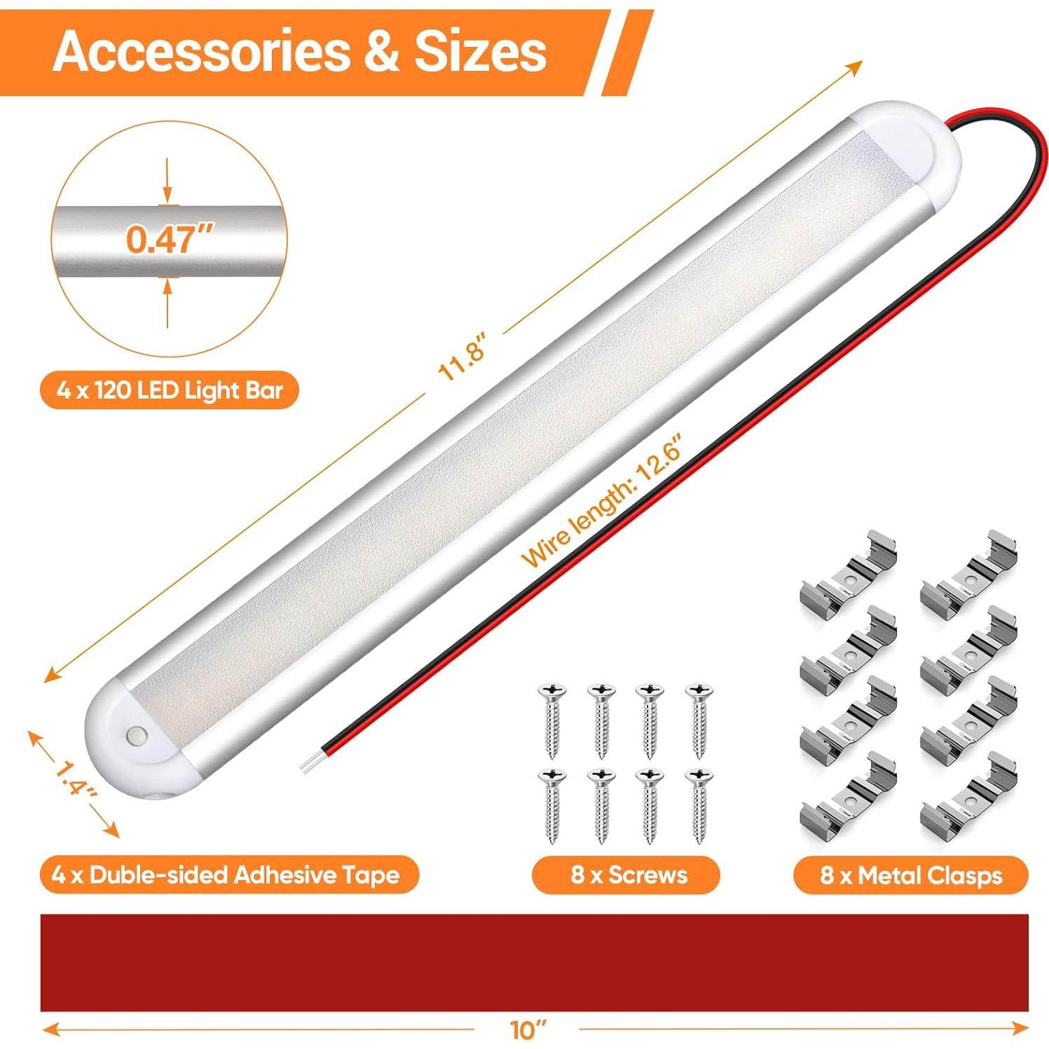 Barra de Luz LED 12V CT CAPETRONIX 120 LEDs 1300LM 7W