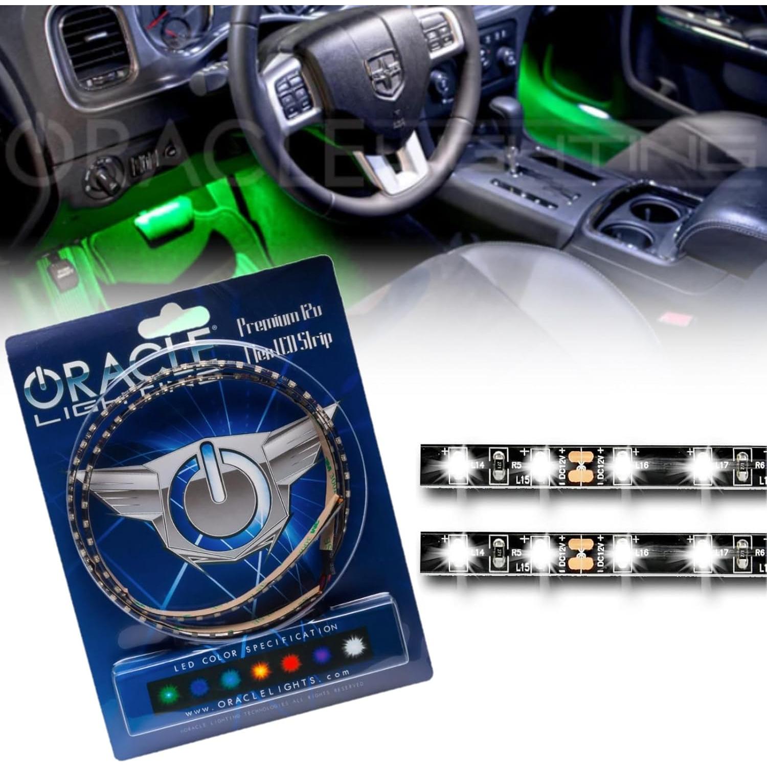 Kit de Iluminación LED Verde ORACLE 3805-004 - Impermeable - 2 Tiras