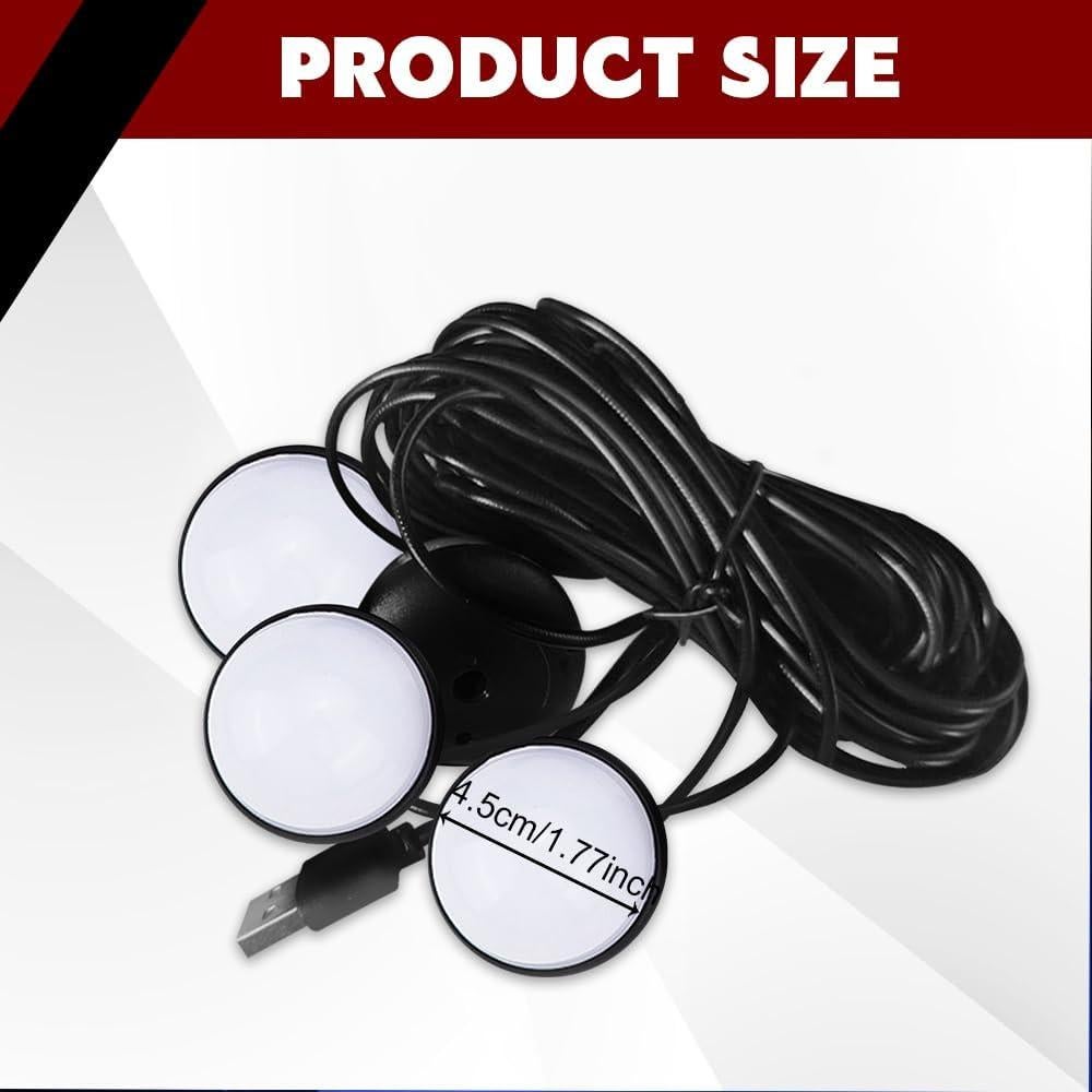 Luces LED para Interior de Auto Lyxheth Azul 4 en 1 USB