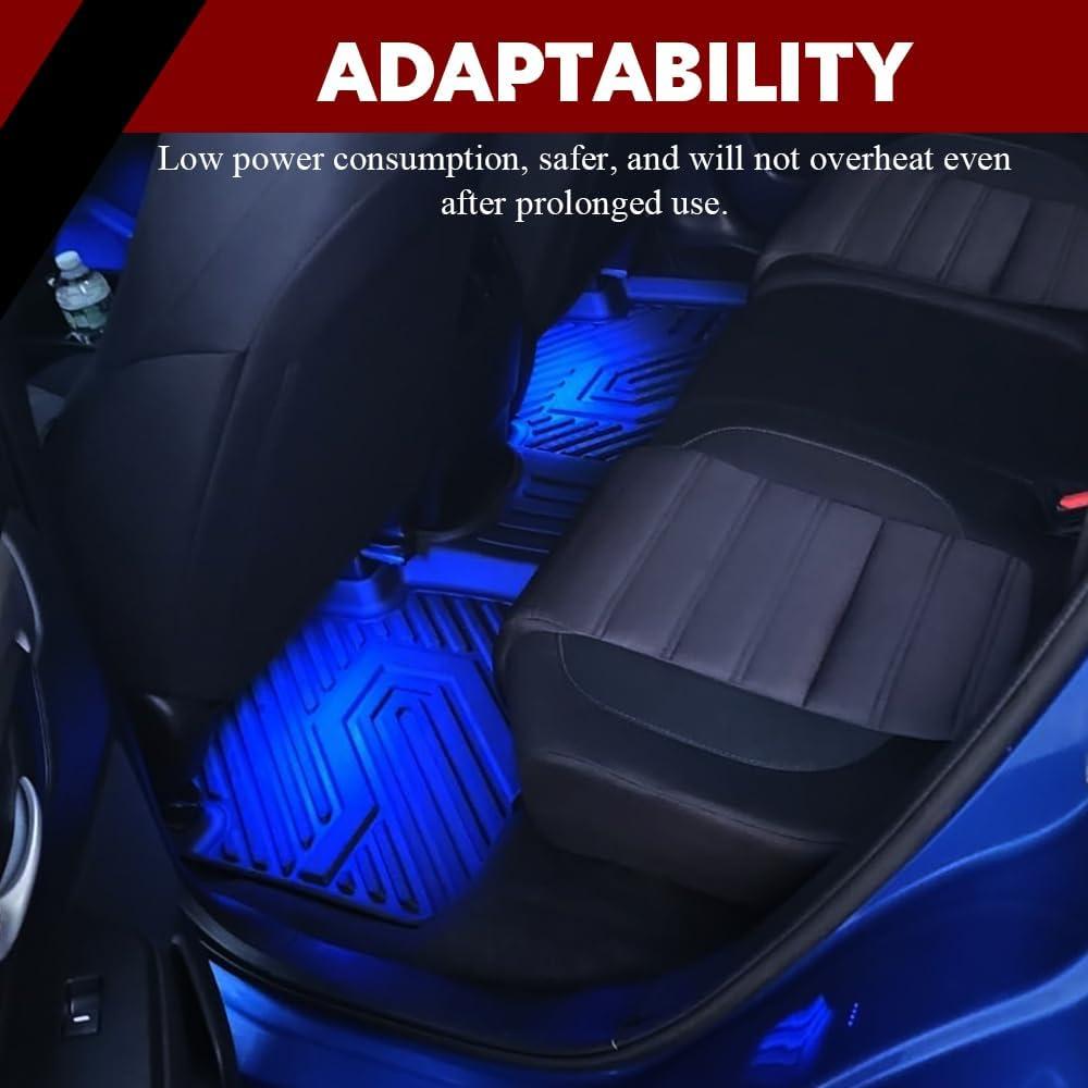 Luces LED para Interior de Auto Lyxheth Azul 4 en 1 USB