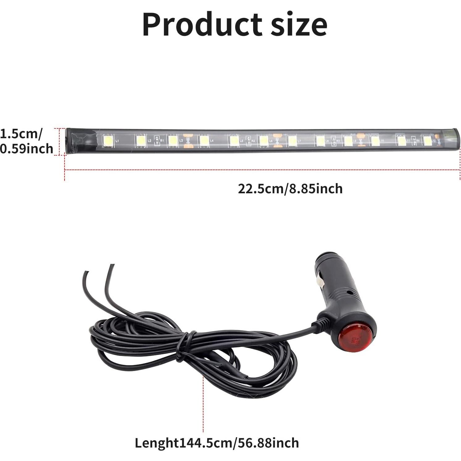 Kit de Iluminación LED para Coche YnGia 2PCS Blanco Impermeable