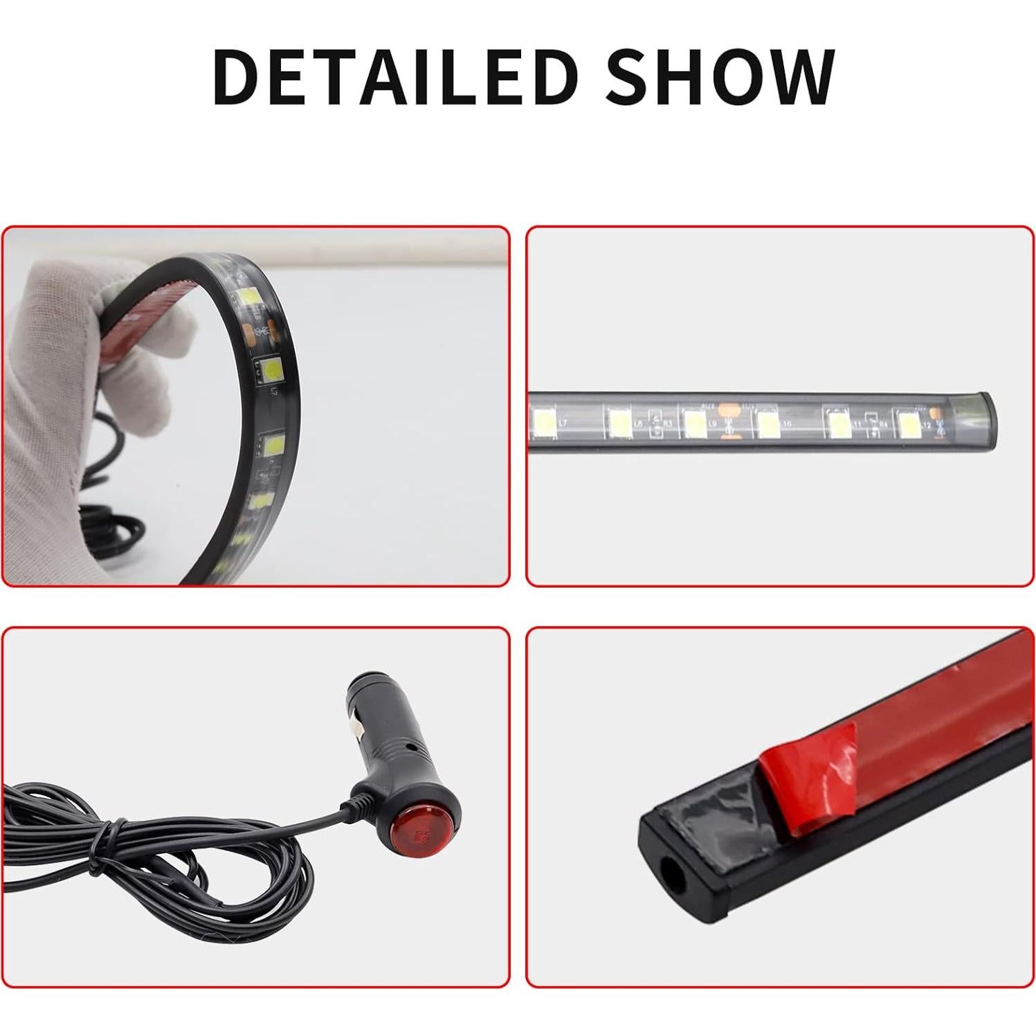 Kit de Iluminación LED para Coche YnGia 2PCS Blanco Impermeable