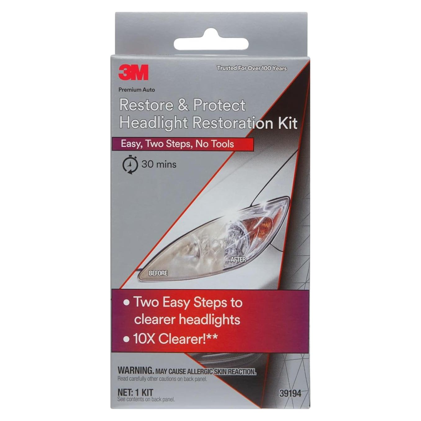 Kit de Restauración de Faros 3M - Lentes Plástico, 39194