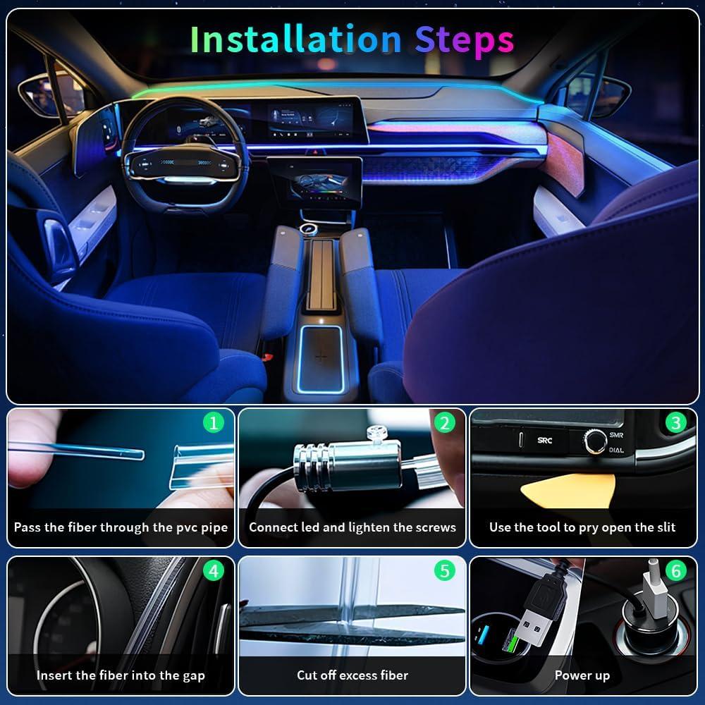 Luces LED de tira para coche LED-UTRIGG 5 en 1 RGB 600 cm